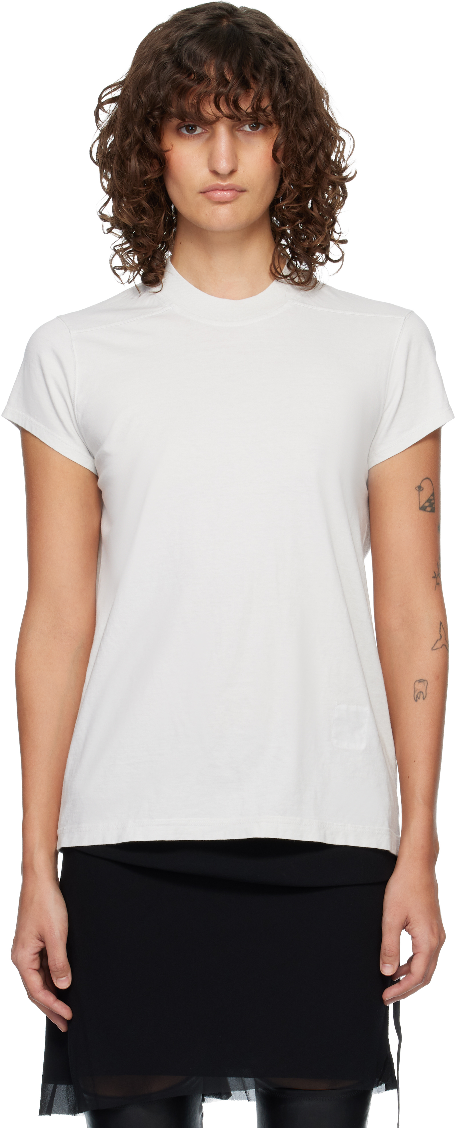 Off-White Temple Level T-shirt by Rick Owens DRKSHDW on Sale