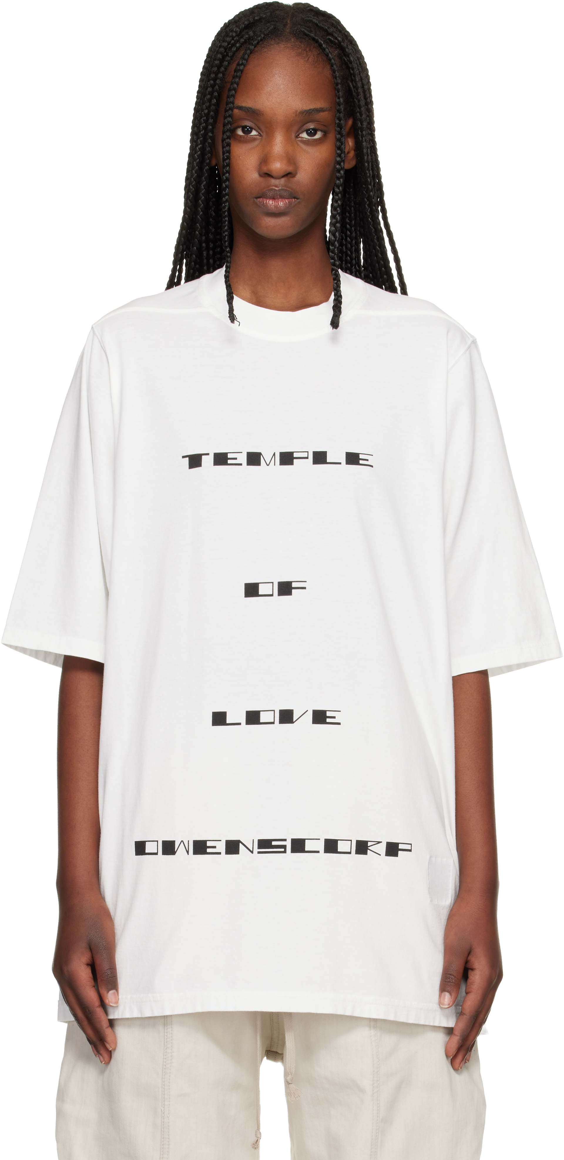 Rick Owens DRKSHDW: Off-White Temple Jumbo S/S T-shirt | SSENSE
