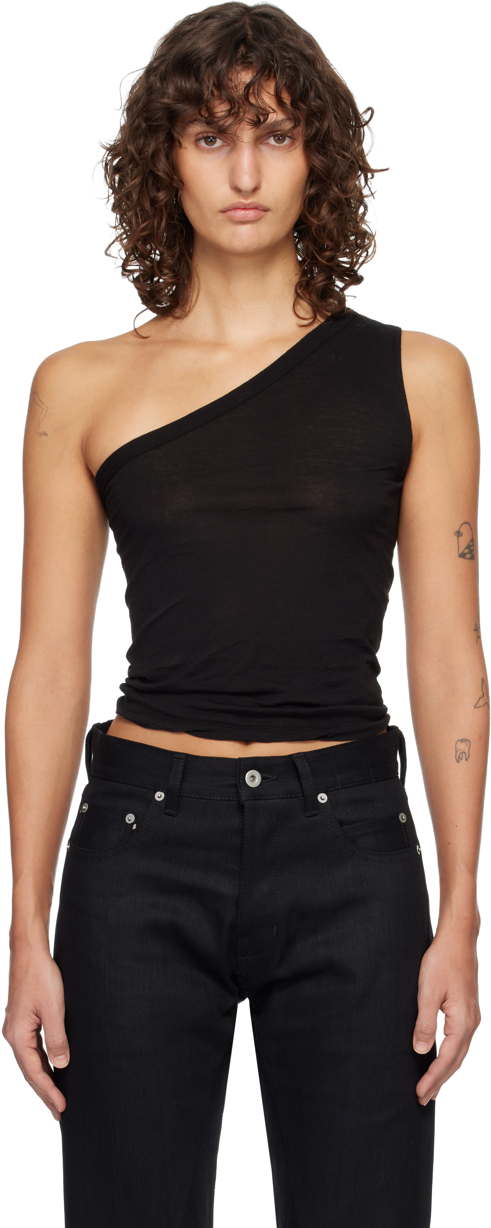 Rick Owens DRKSHDW Black Temple SL Ziggy Top