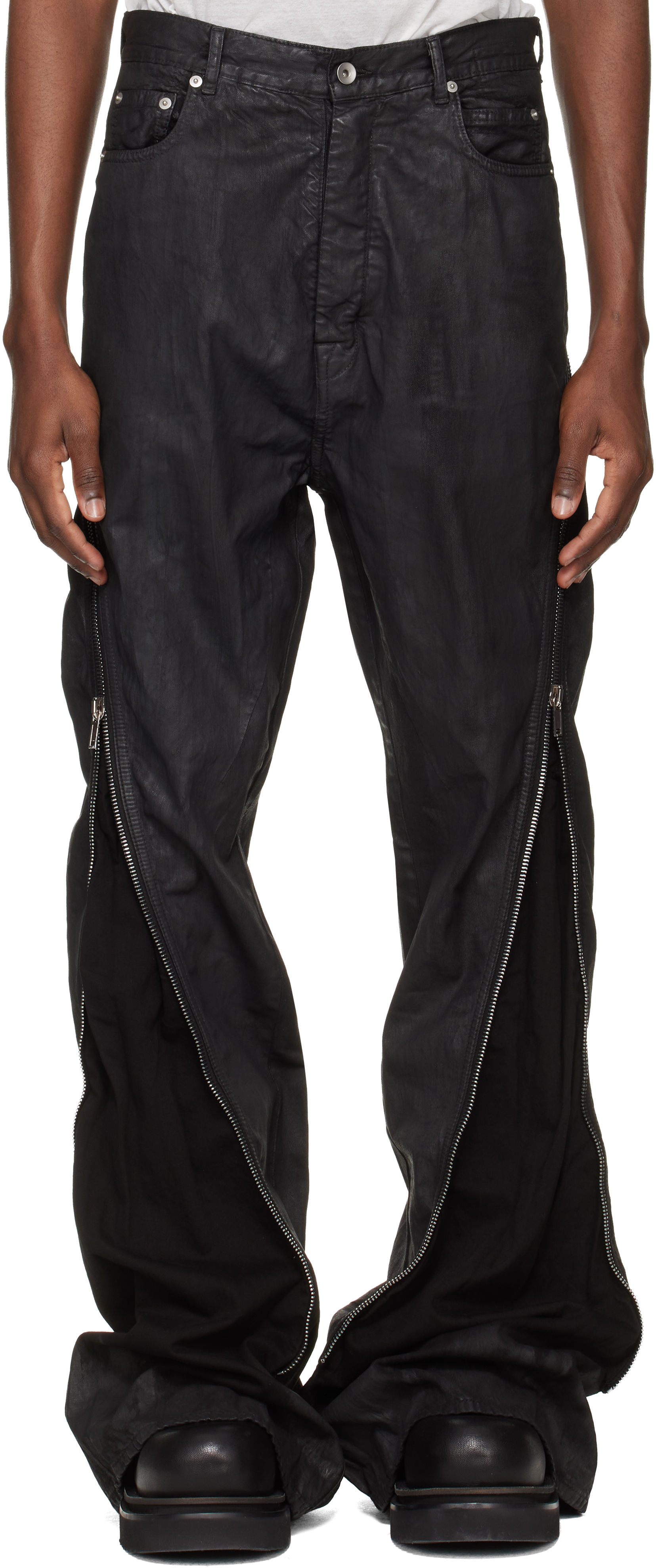 Rick Owens DRKSHDW: Black Temple Bolan Banana Jeans | SSENSE