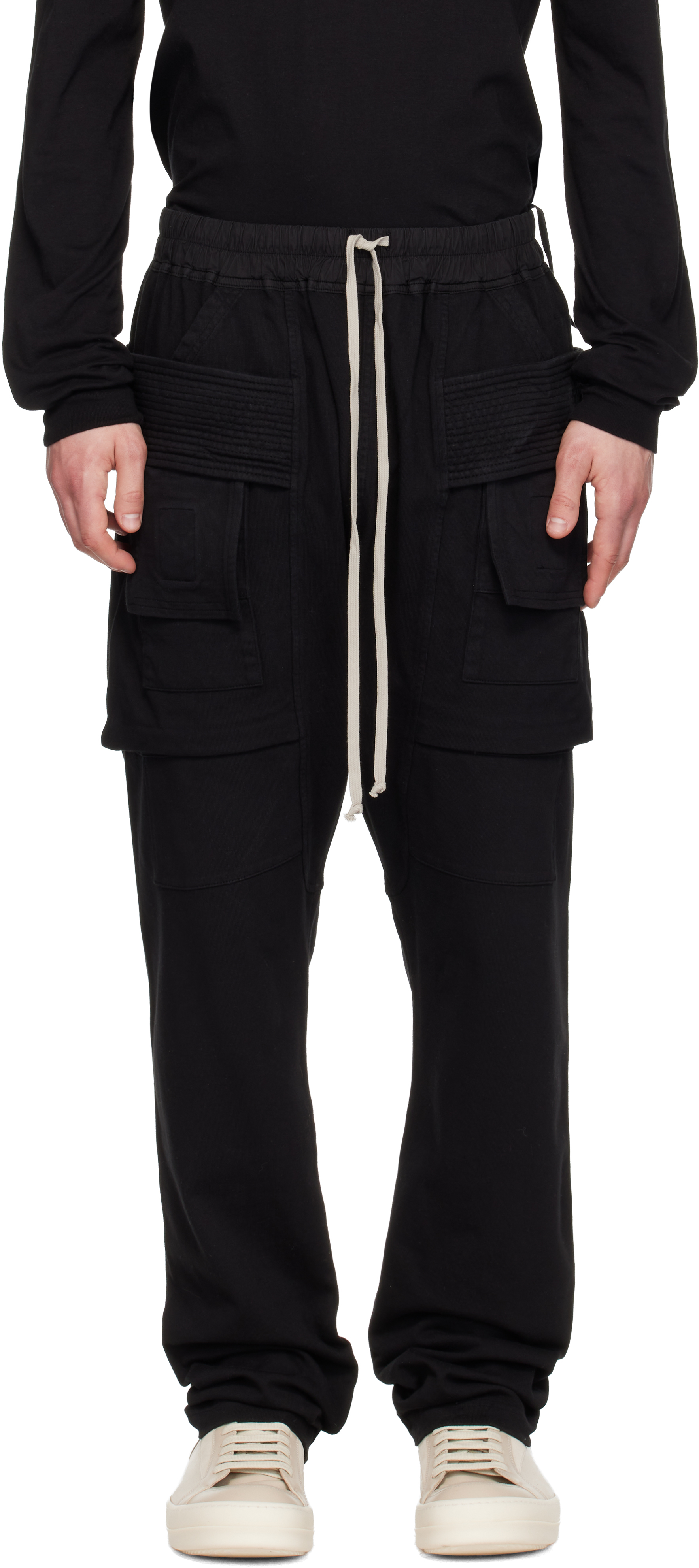 Rick Owens DRKSHDW: ブラック Temple Creatch カーゴパンツ | SSENSE 日本 Rick Owens DRKSHDW: ブラック Temple Creatch カーゴパンツ | SSENSE 日本