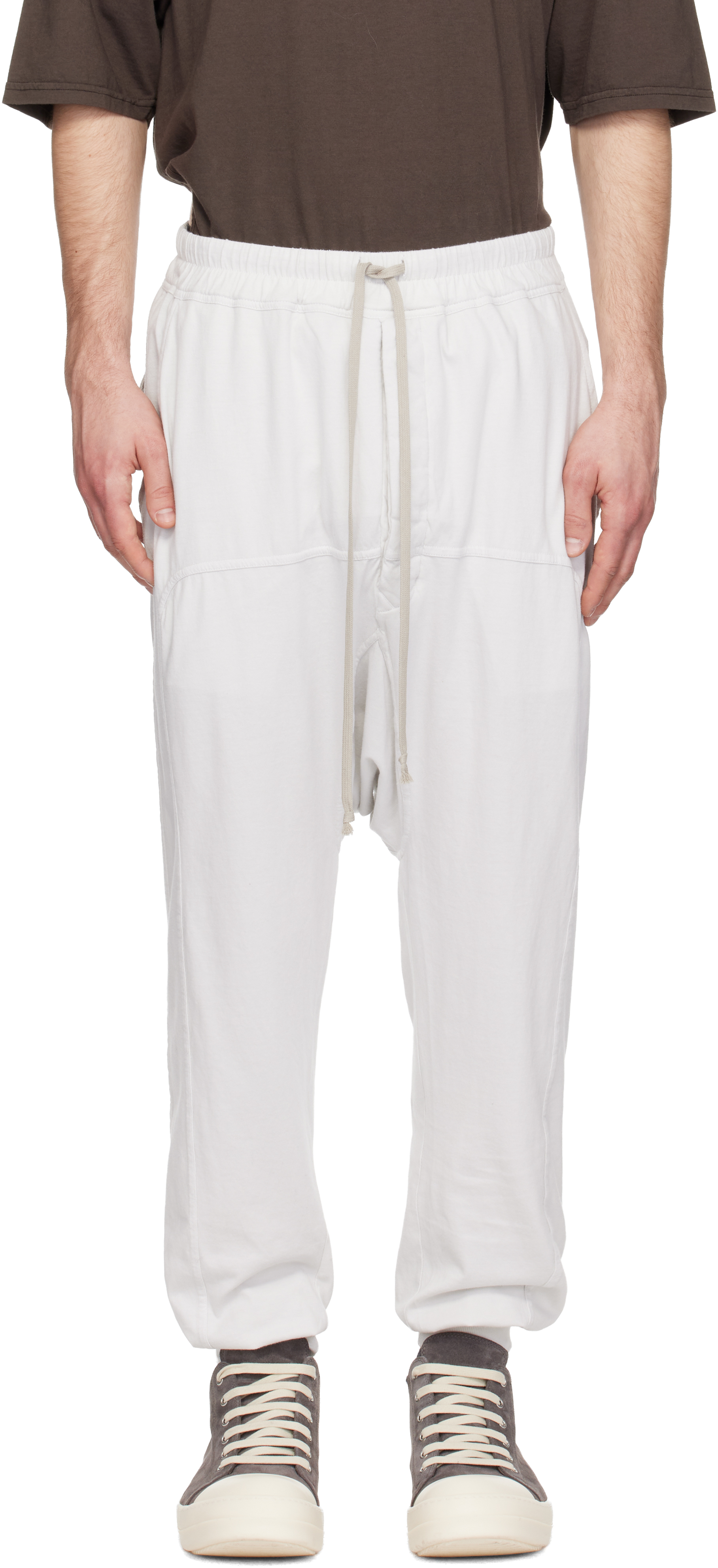 Rick Owens DRKSHDW: Off-White Temple Drawstring Lounge Pants | SSENSE