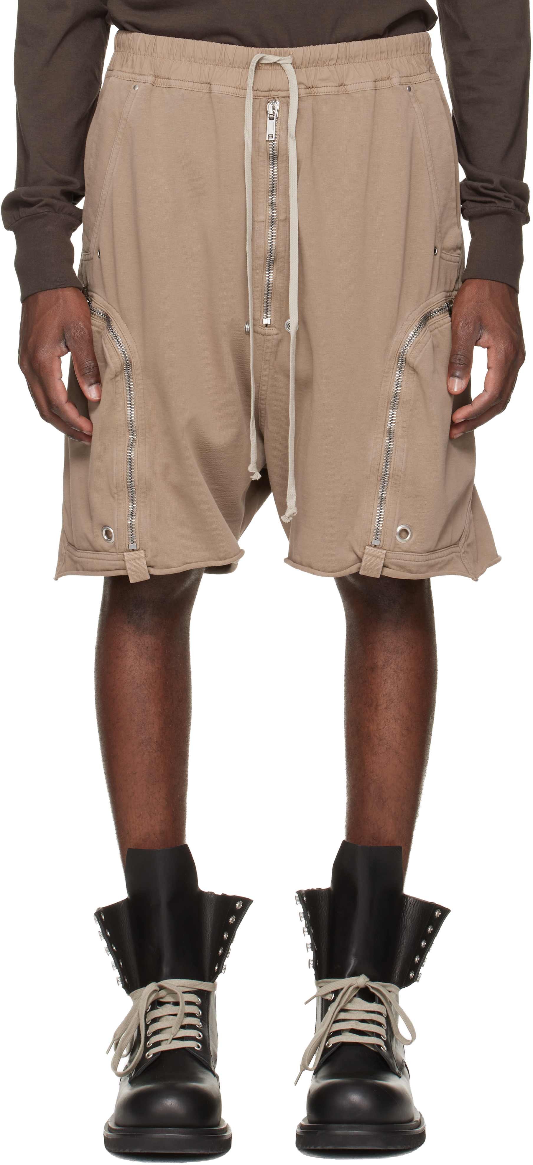 RICK OWENS DRKSHDW PODS SHORTS サルエルパンツ Rick Owens DRKSHDW Pods Cargo Shorts - Made In Japan Black/Gray Denim