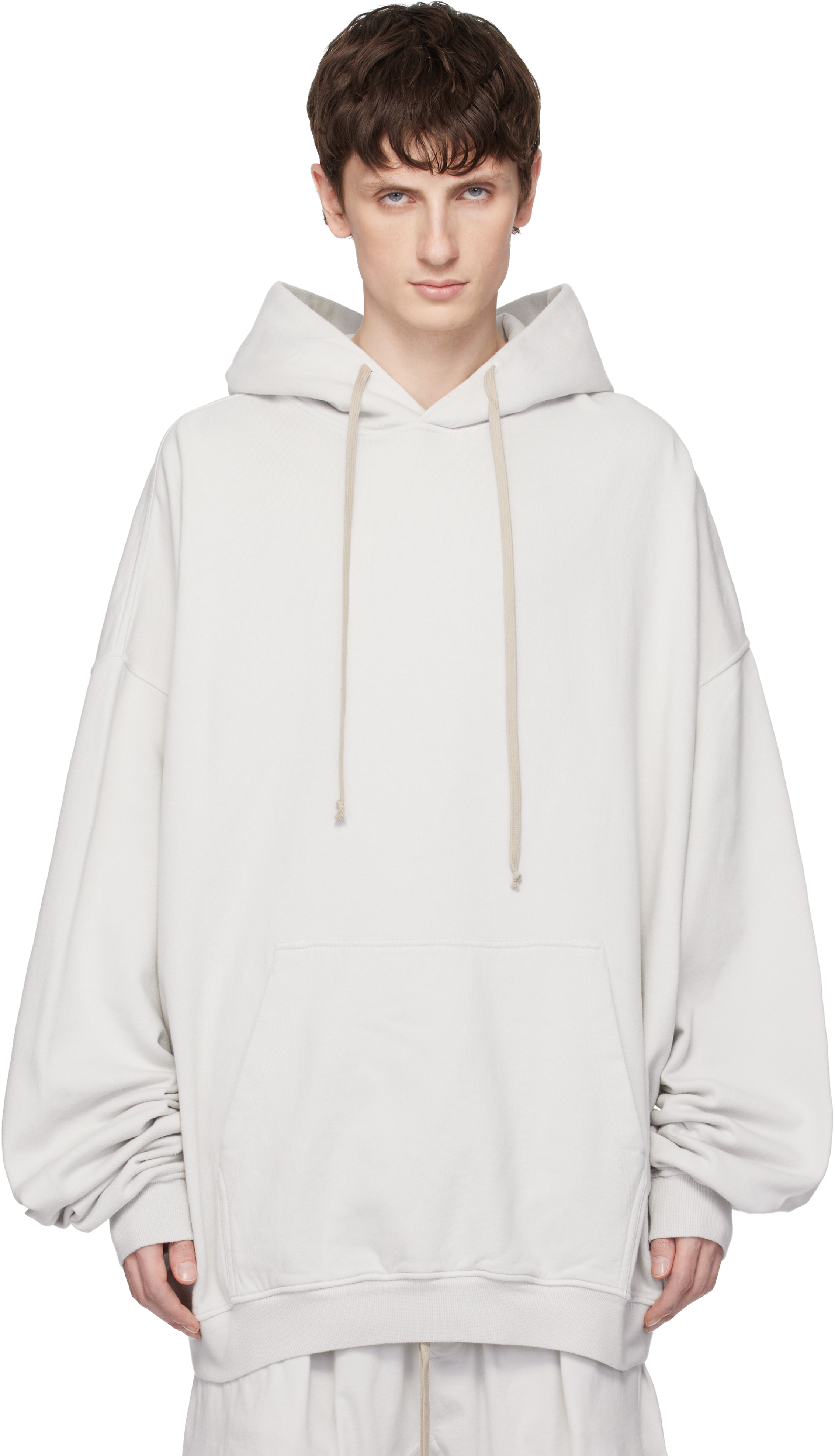 Rick Owens DRKSHDW: オフホワイト Temple Hun フーディ | SSENSE 日本