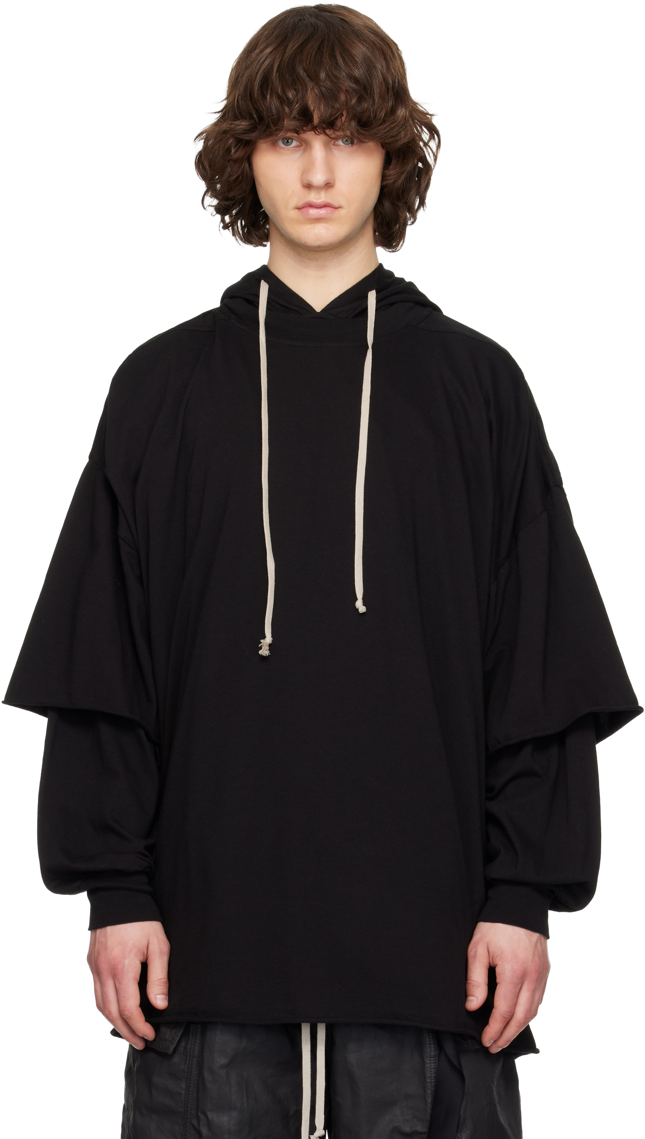 Rick Owens DRKSHDW: ブラック Temple Tommy Hustler フーディ