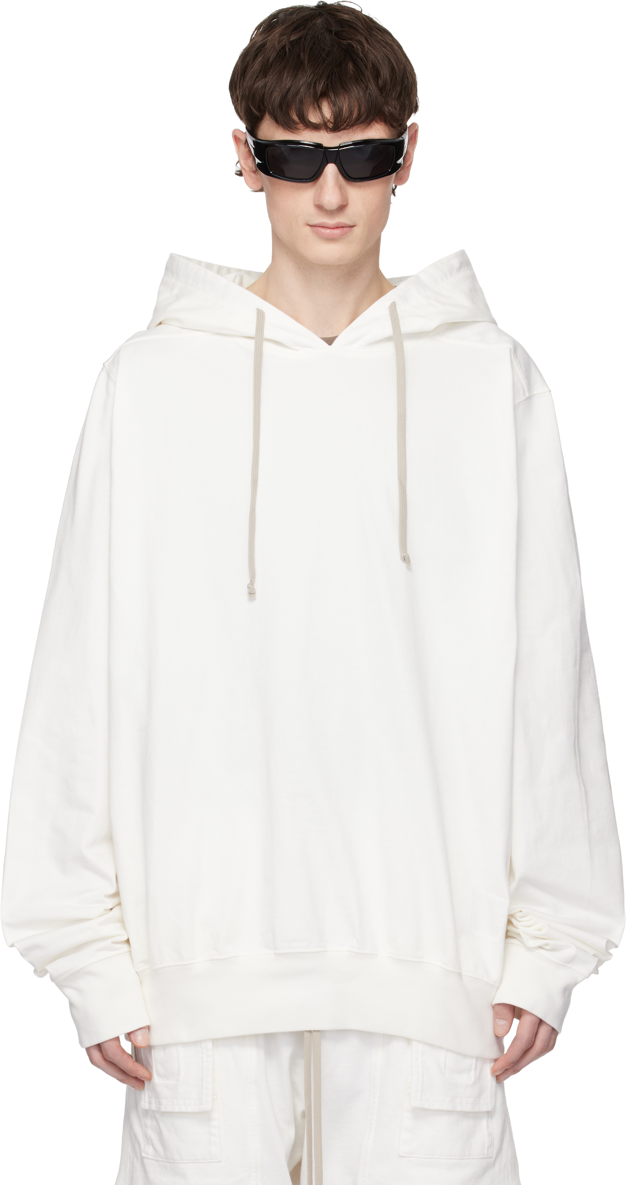 Rick Owens DRKSHDW: オフホワイト Temple オーバーサイズ フーディ