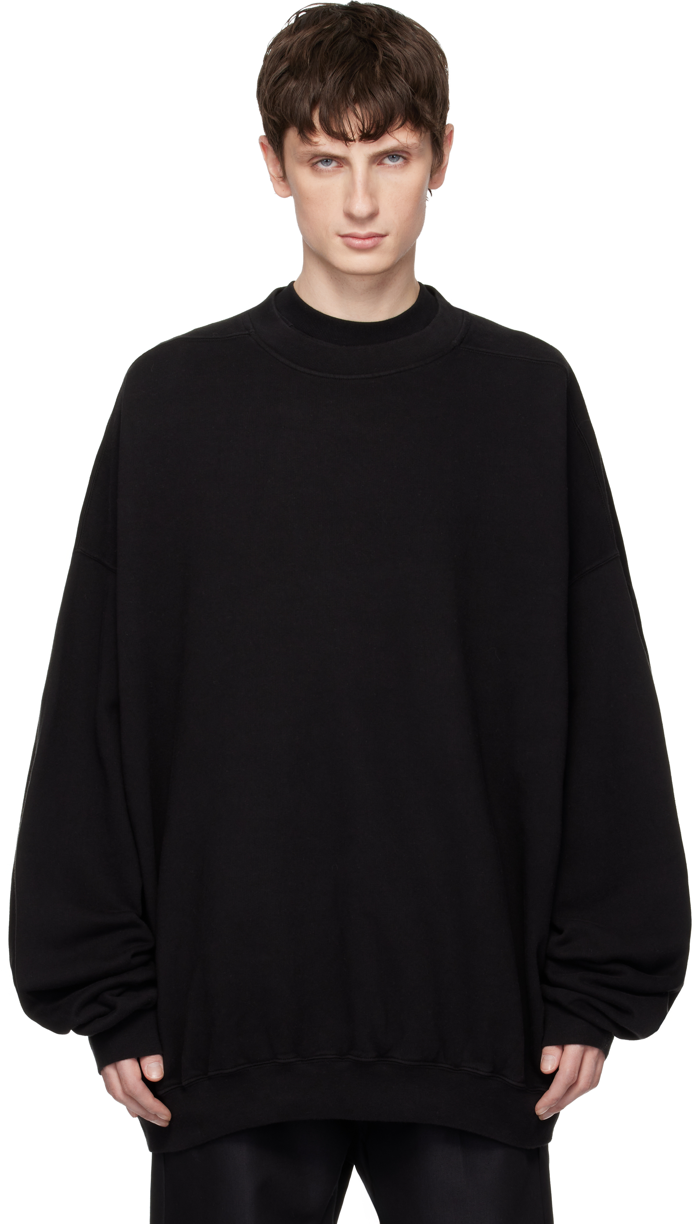Rick Owens DRKSHDW Black Temple Hun Crewneck Sweatshirt