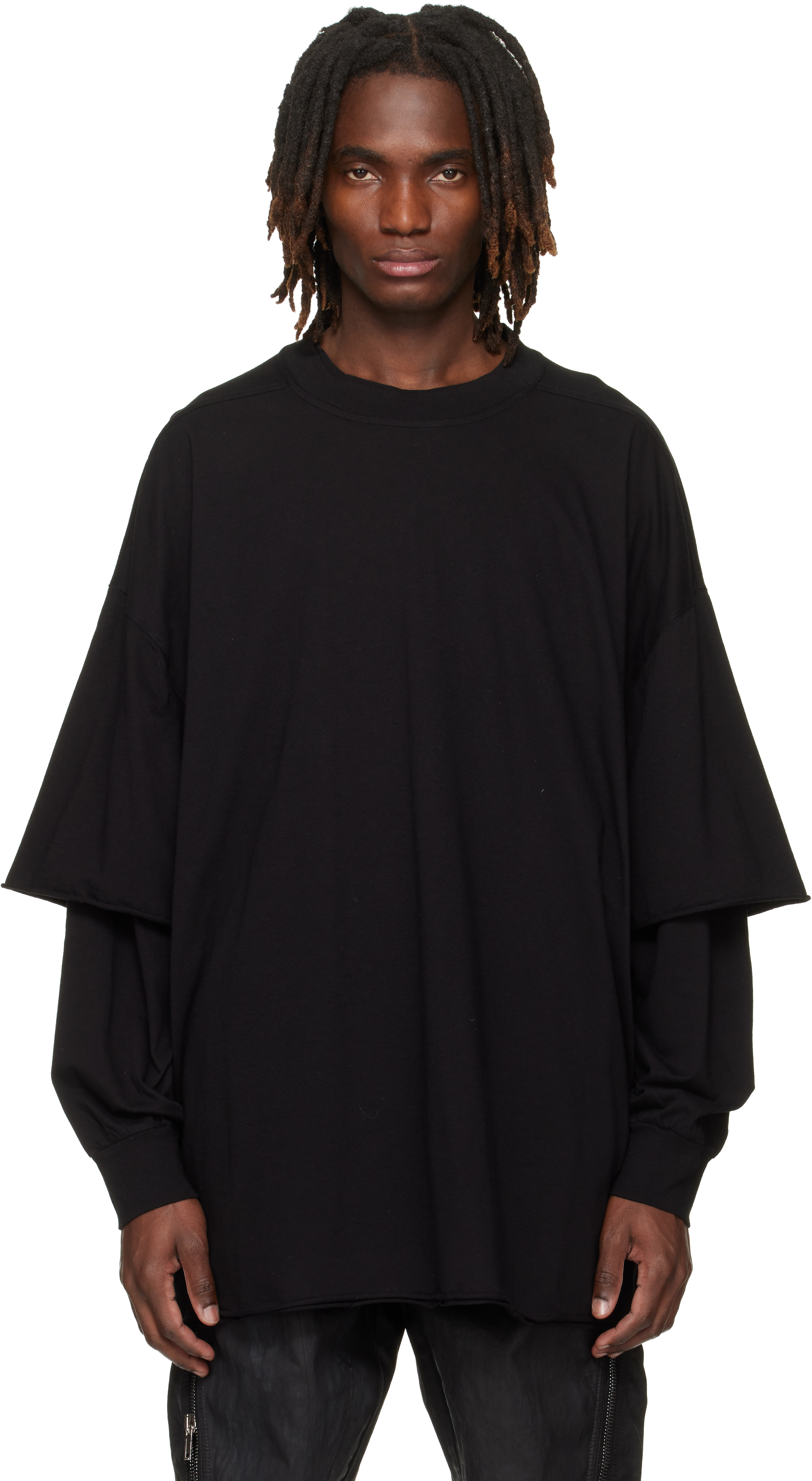 Rick Owens DRKSHDW: ブラック Temple Tommy Hustler スウェットシャツ