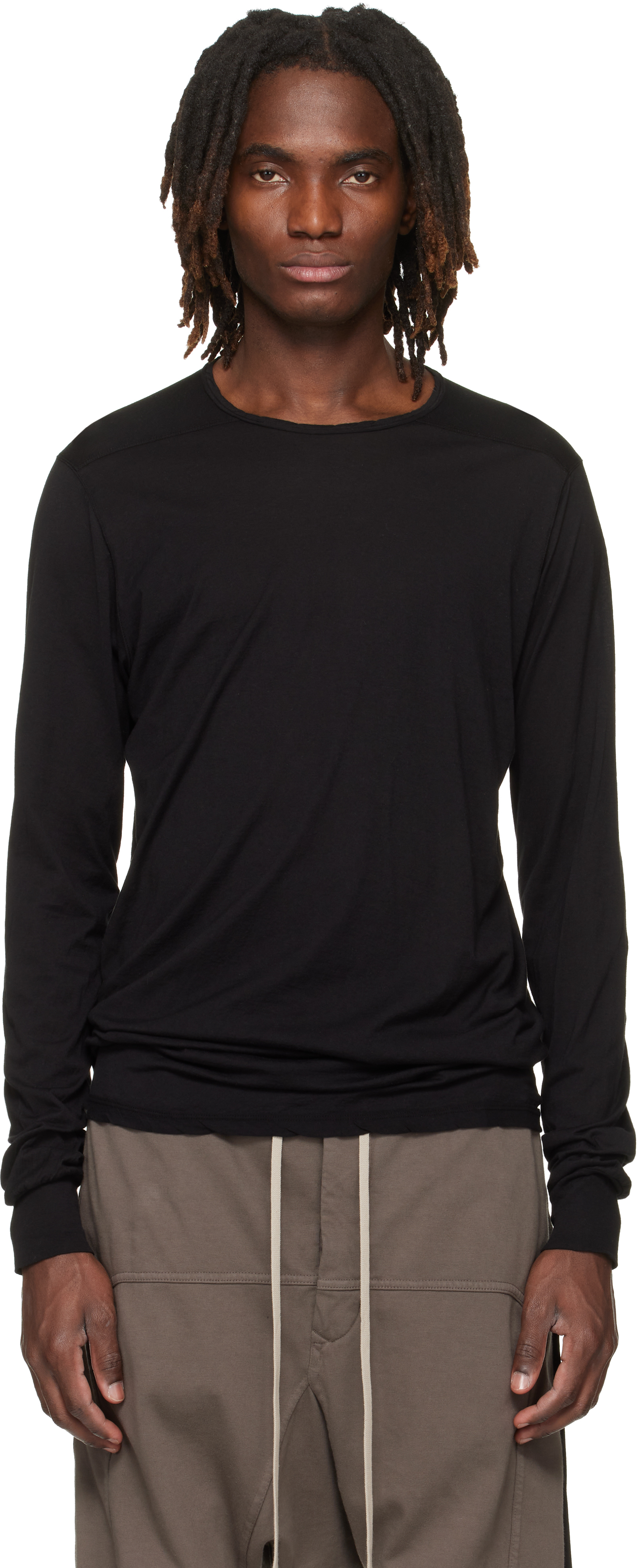 Rick Owens DRKSHDW: Black Temple Level LS T-shirt | SSENSE