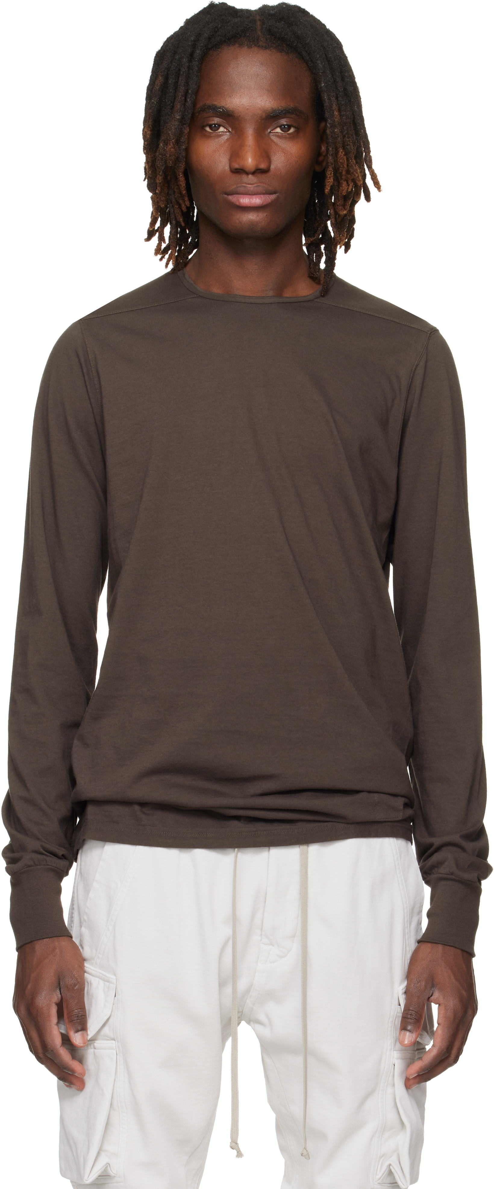Rick Owens DRKSHDW: Gray Temple Level LS T-shirt | SSENSE