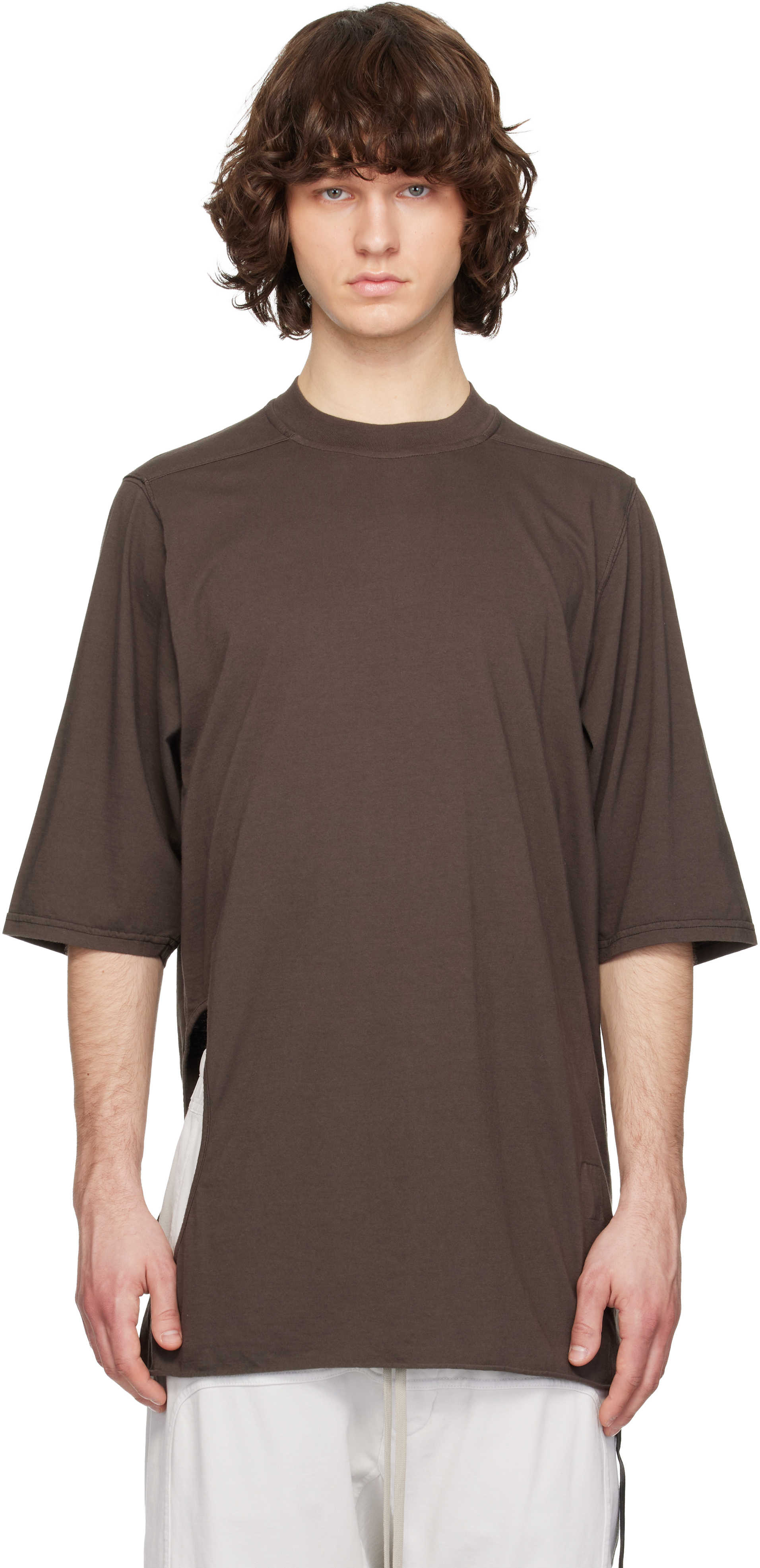 Rick Owens DRKSHDW: Gray Temple Subhuman Jumbo S/S T-shirt | SSENSE