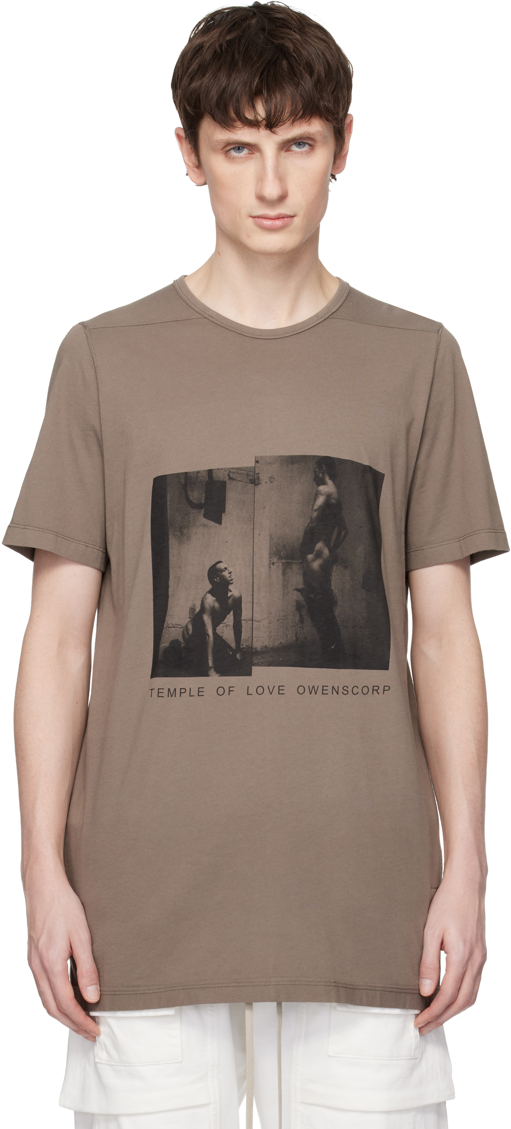 Rick Owens DRKSHDW: Gray Temple Level T-shirt | SSENSE