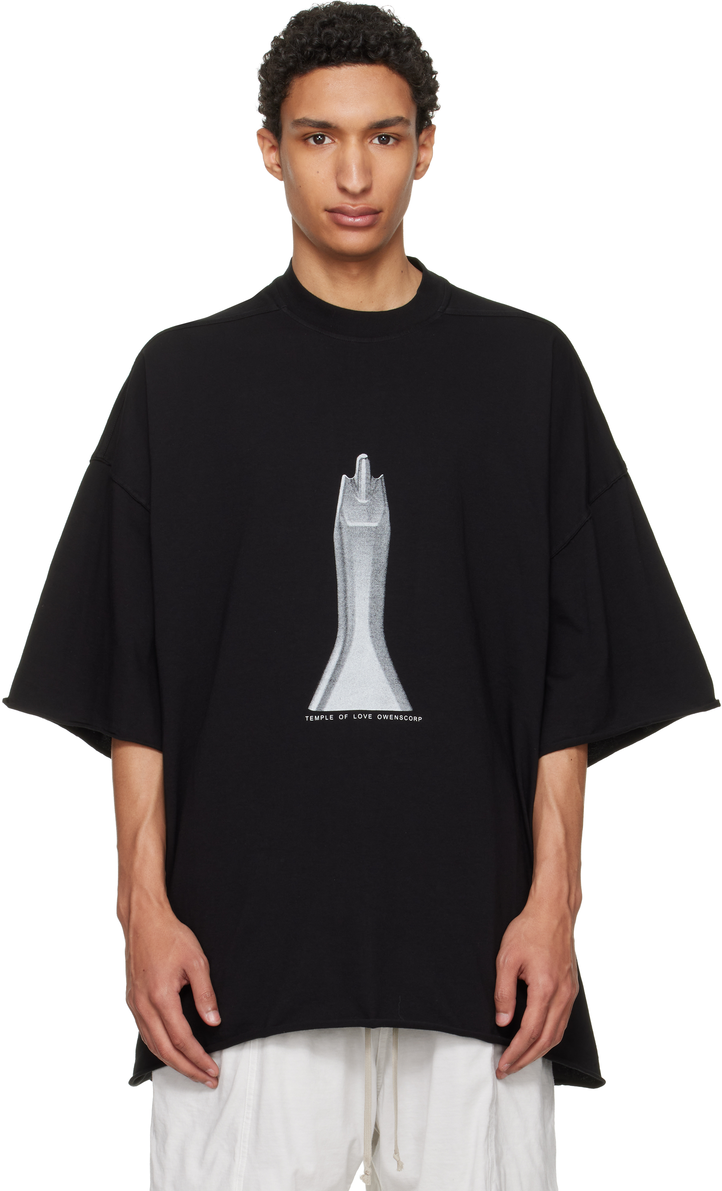 Rick Owens DRKSHDW: Black Temple Tommy T-shirt | SSENSE Canada