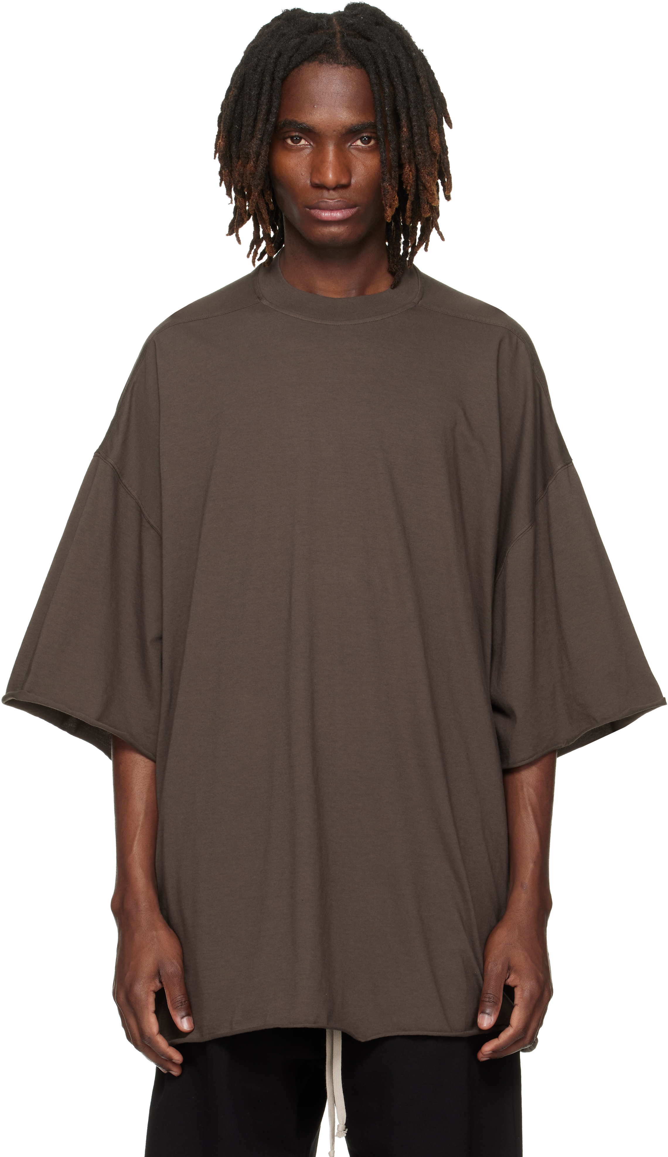 Rick Owens DRKSHDW: ブラウン Temple Tommy Tシャツ | SSENSE 日本