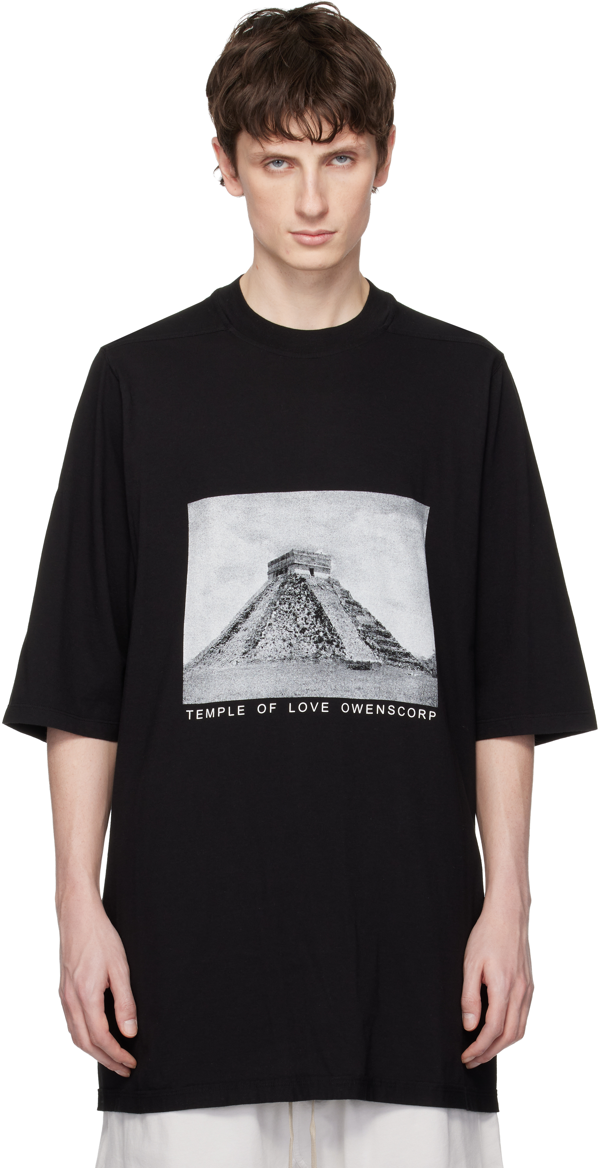 Rick Owens DRKSHDW: Black Temple Jumbo S/S T-shirt | SSENSE