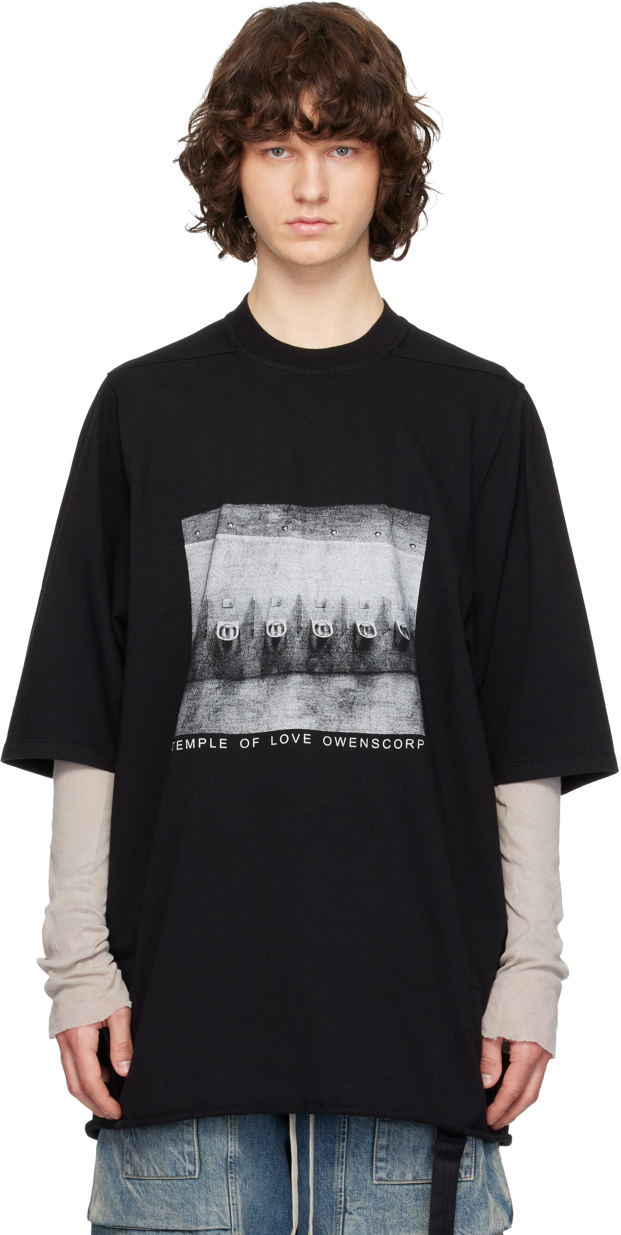 Rick Owens DRKSHDW Black Temple Jumbo S/S T-shirt