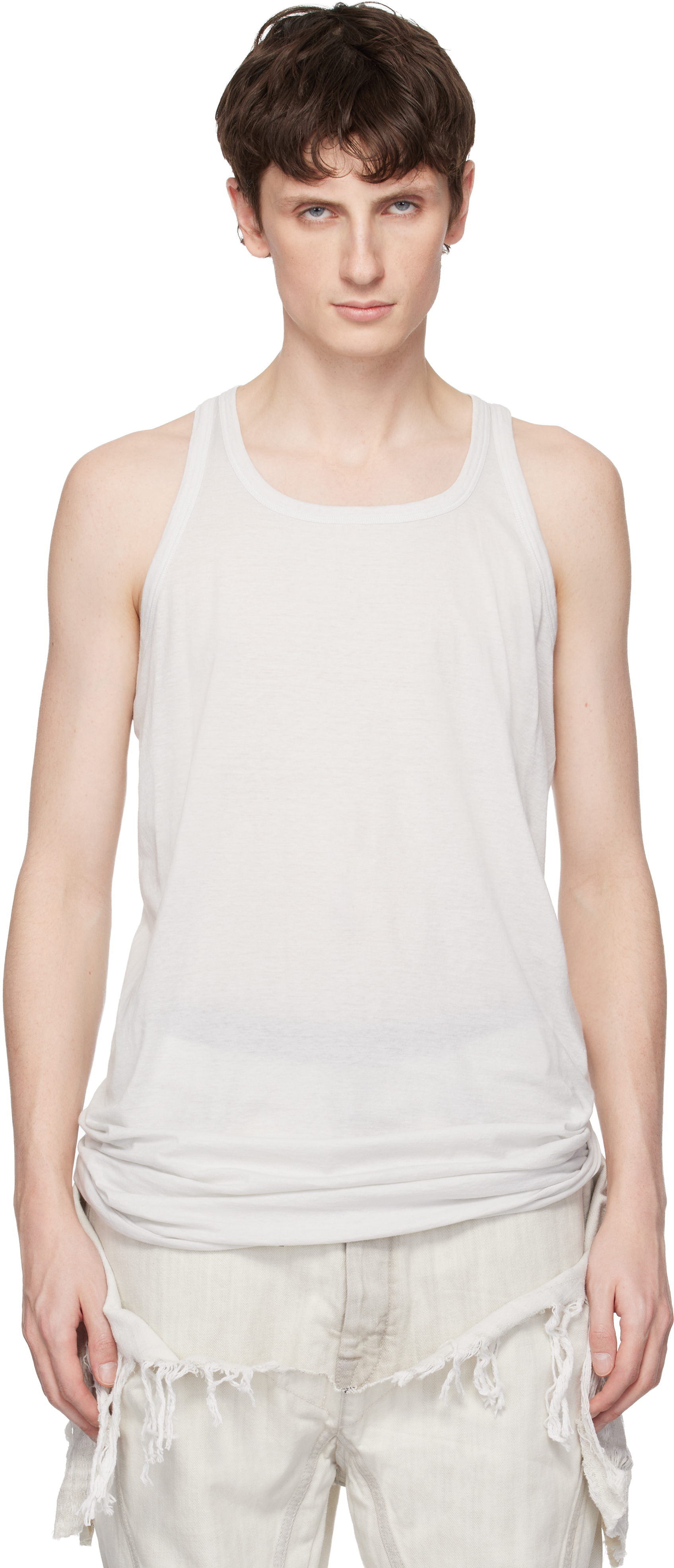 Rick Owens DRKSHDW: Off-White Temple Loose Tank Top | SSENSE Canada