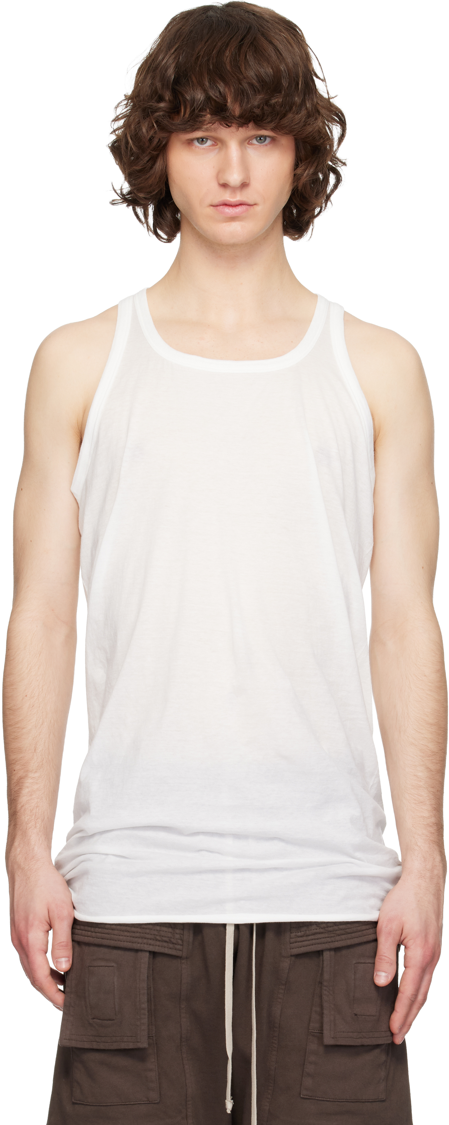 Rick Owens DRKSHDW: ホワイト Temple Loose タンクトップ | SSENSE 日本