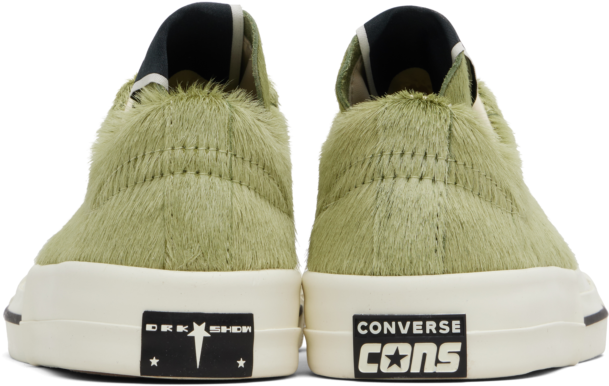 Rick Owens Drkshdw Yellow Converse Edition Onestr Sneakers In Green