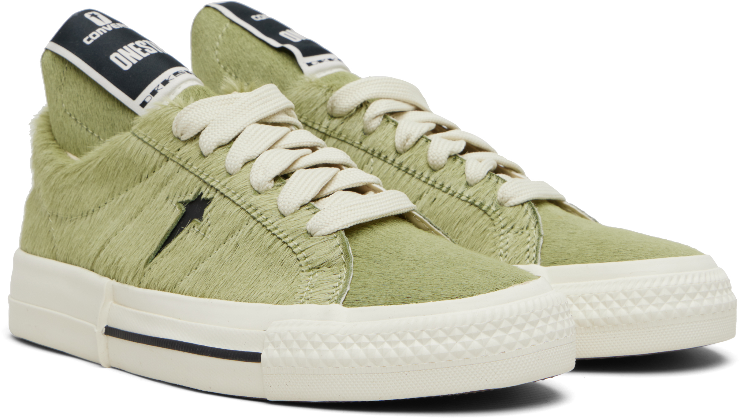 Rick Owens Drkshdw Yellow Converse Edition Onestr Sneakers In Green