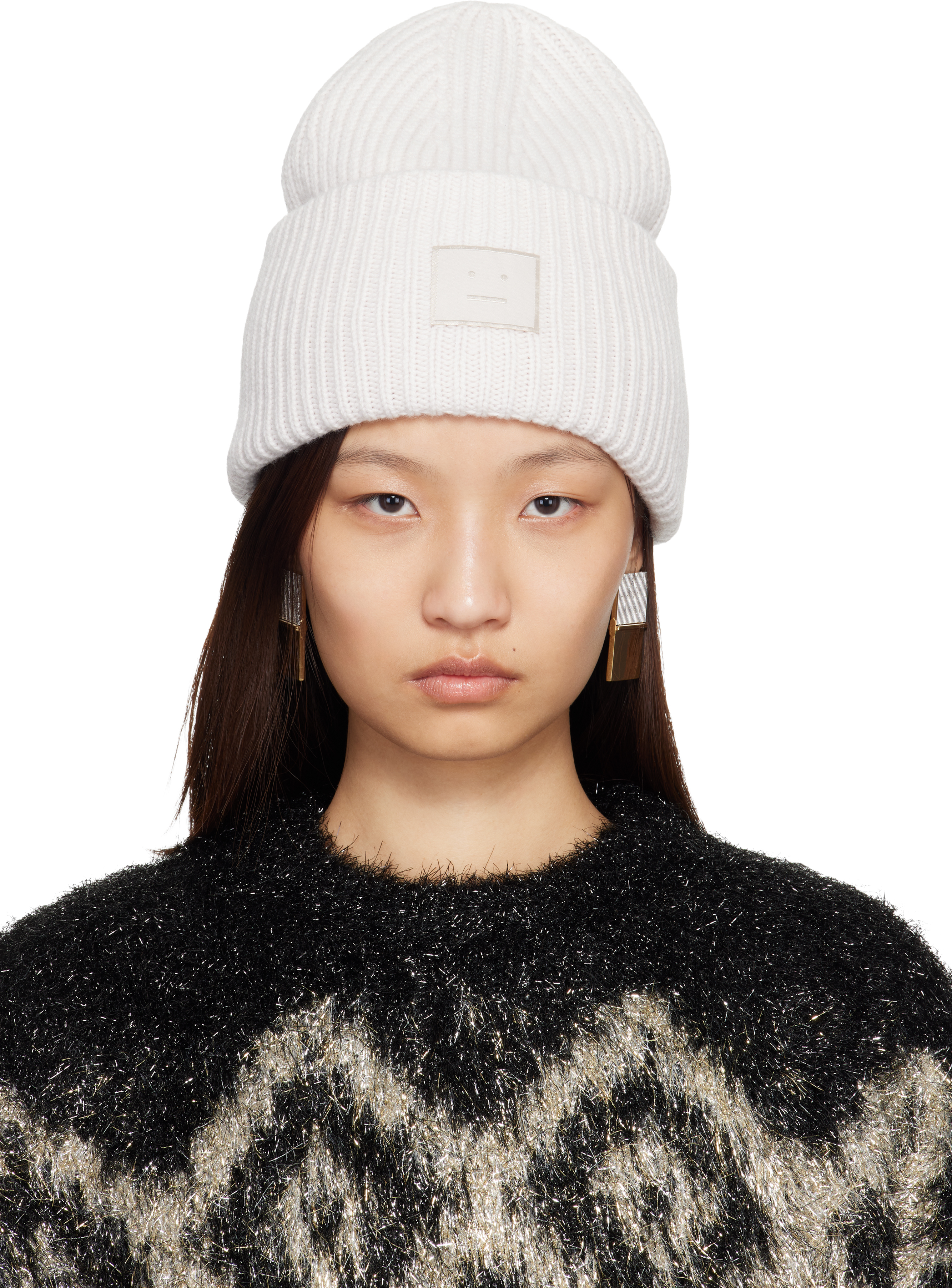 Off-White Large Face Logo Beanie