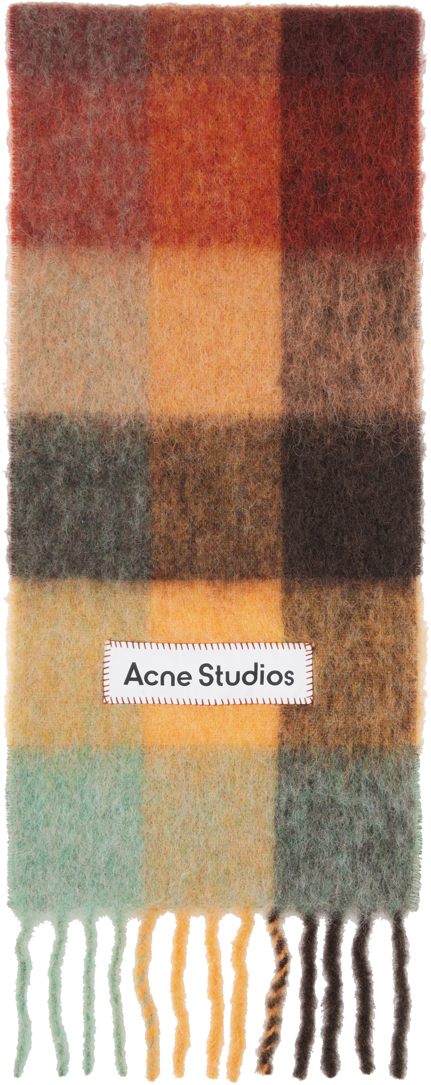 Acne Studios: マルチカラー Mohair Checked マフラー | SSENSE 日本