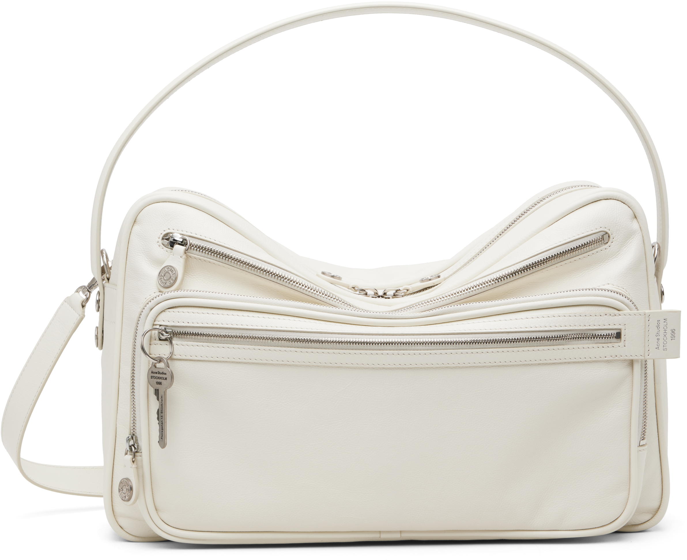 Acne Studios: White Camero Camera Shoulder Bag | SSENSE