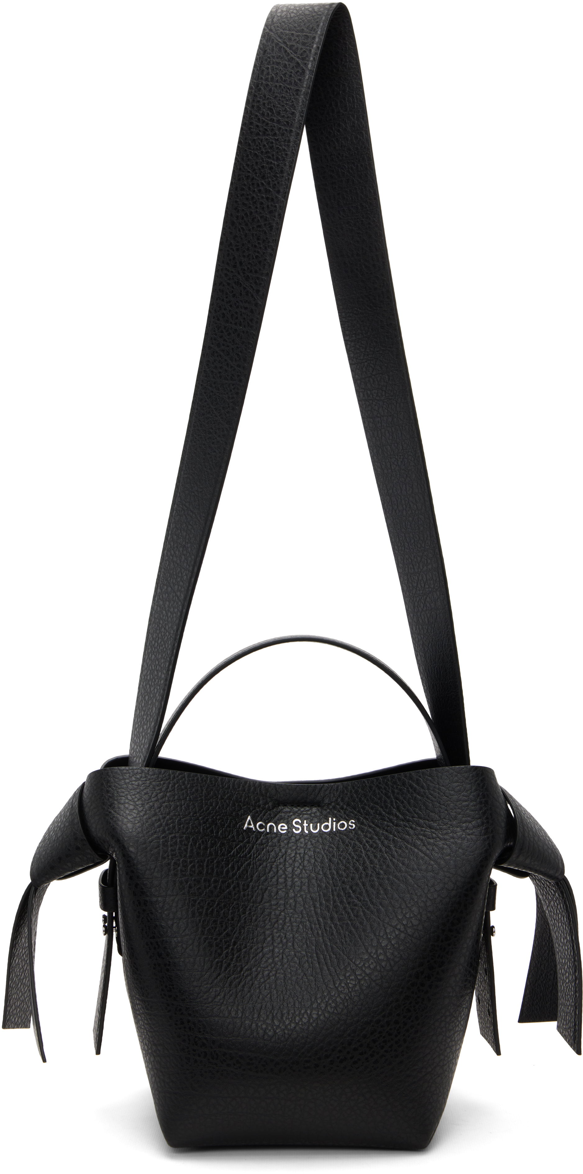Acne Studios: ブラック ミニ Musubi ショルダーバッグ | SSENSE 日本