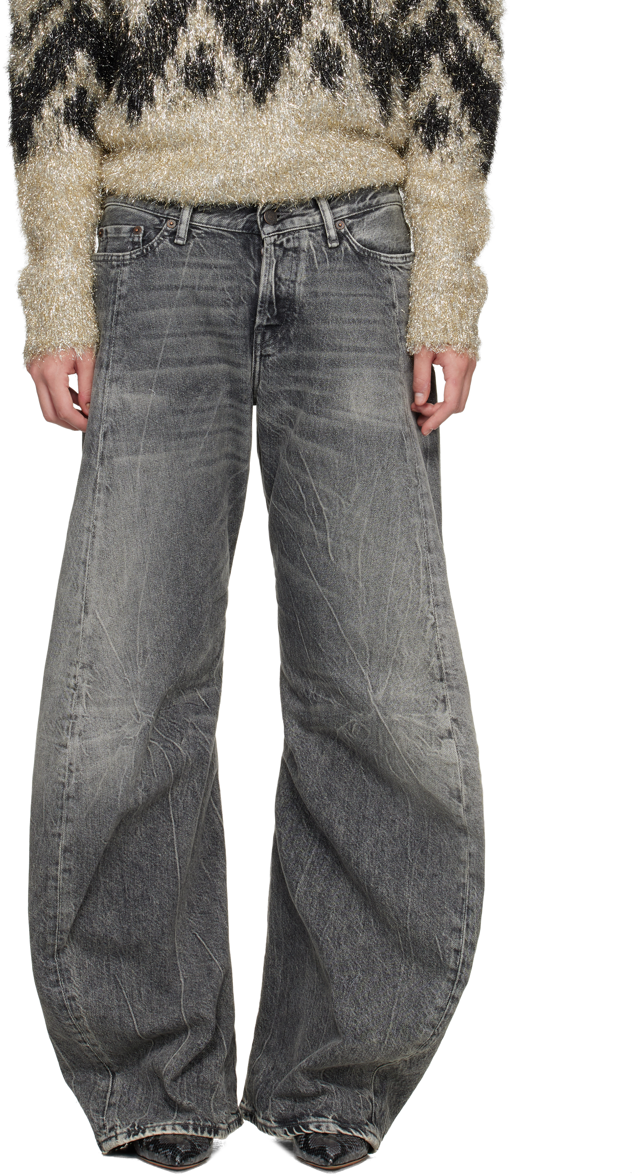Acne Studios: Gray 2006F Loose Fit Jeans | SSENSE
