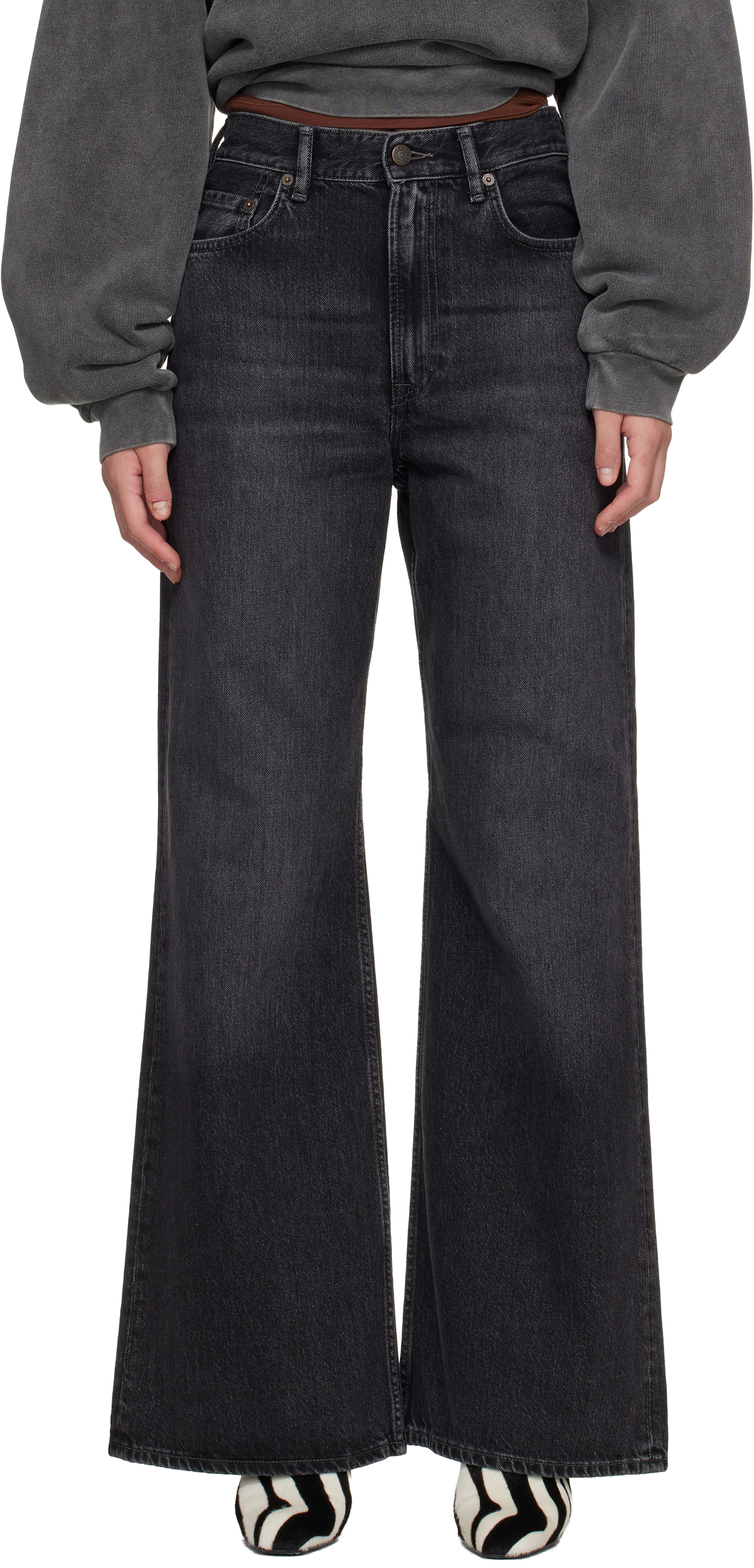 Acne Studios: Black 2022F Regular Fit Jeans | SSENSE
