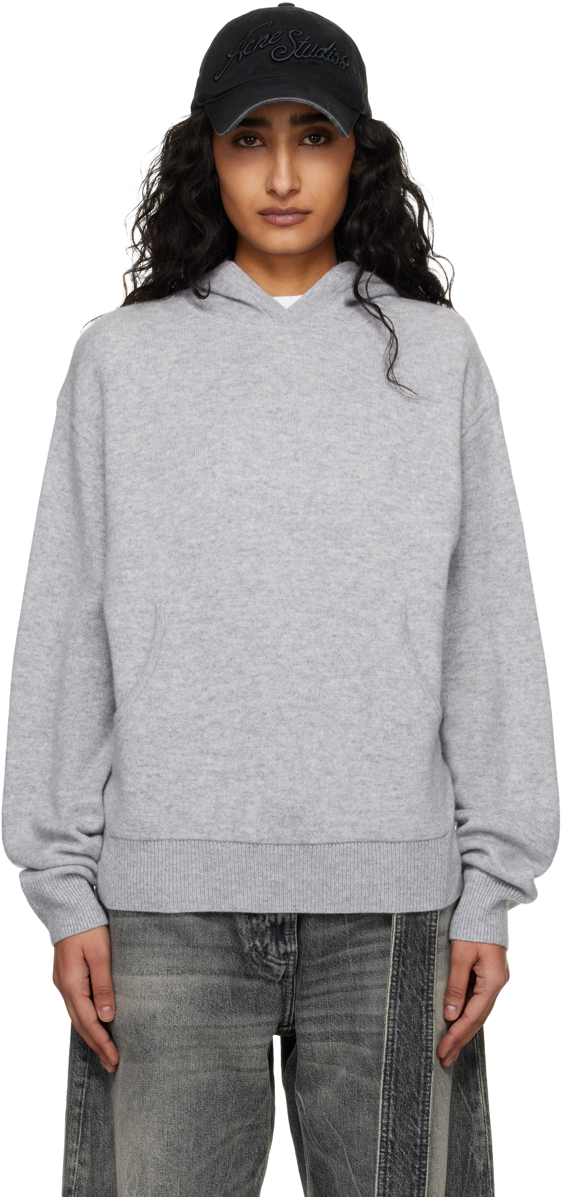 Gray Cashmere Hoodie