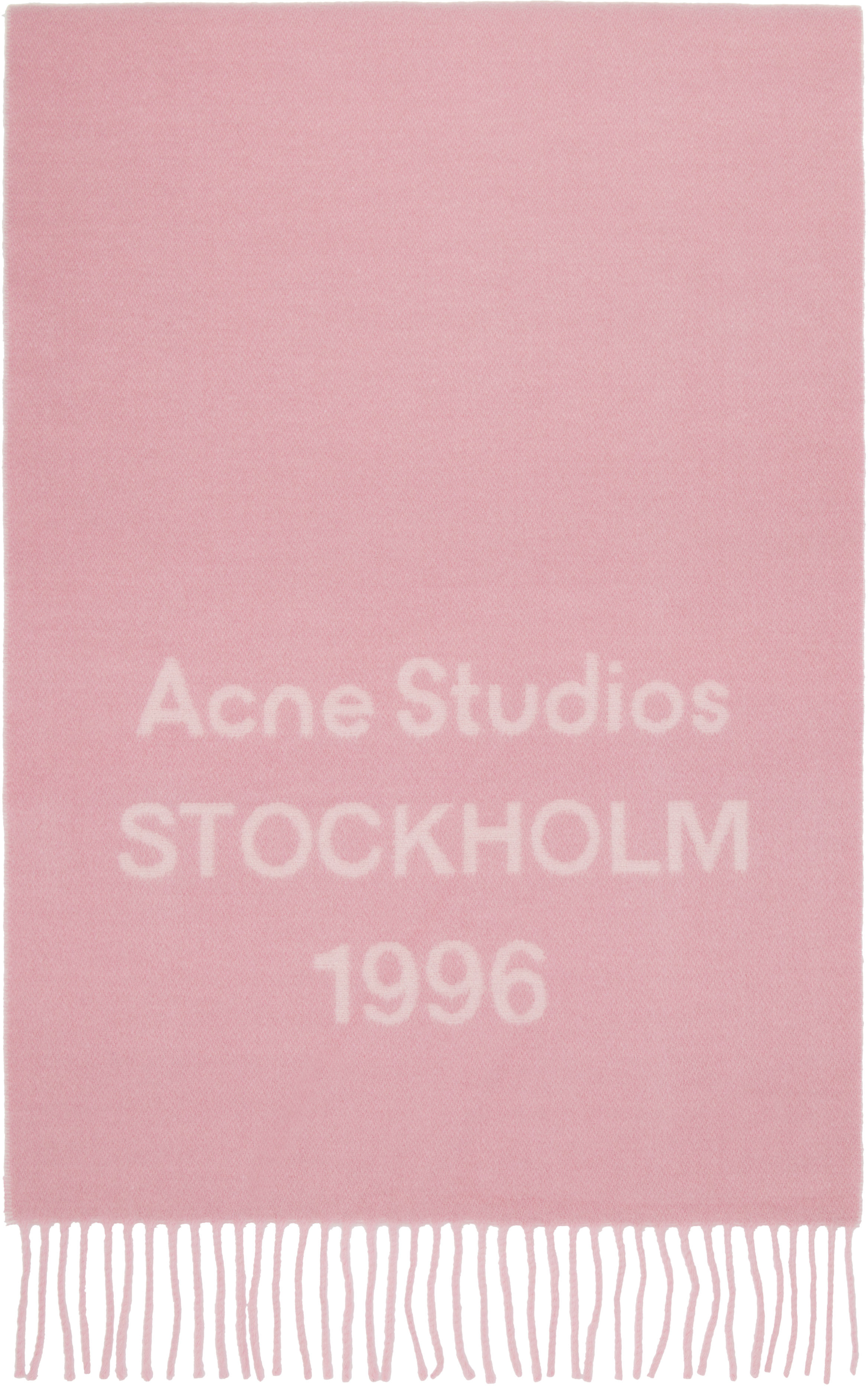 Acne Studios: ピンク Wide Logo マフラー | SSENSE 日本