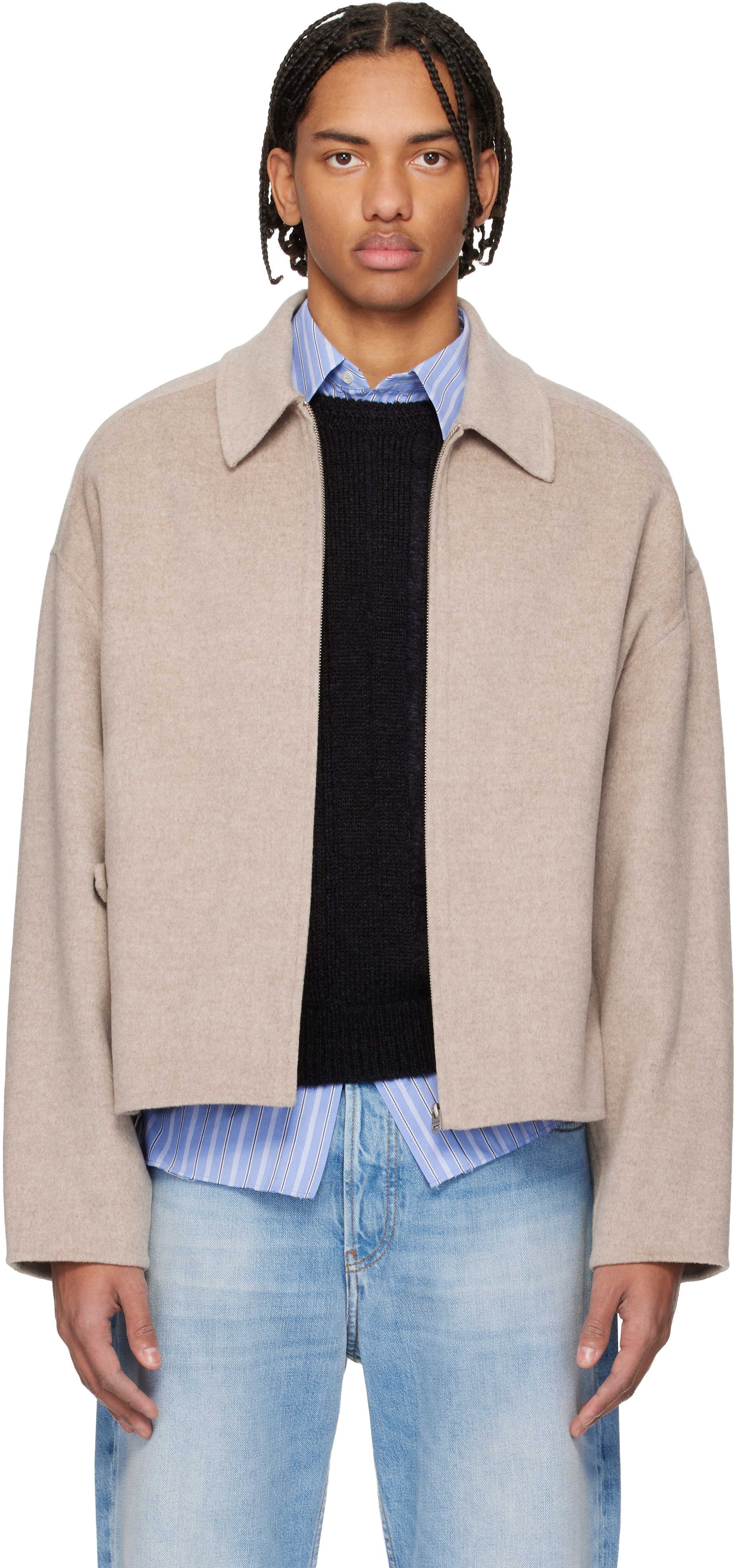 Acne Studios Beige Cashmere Jacket