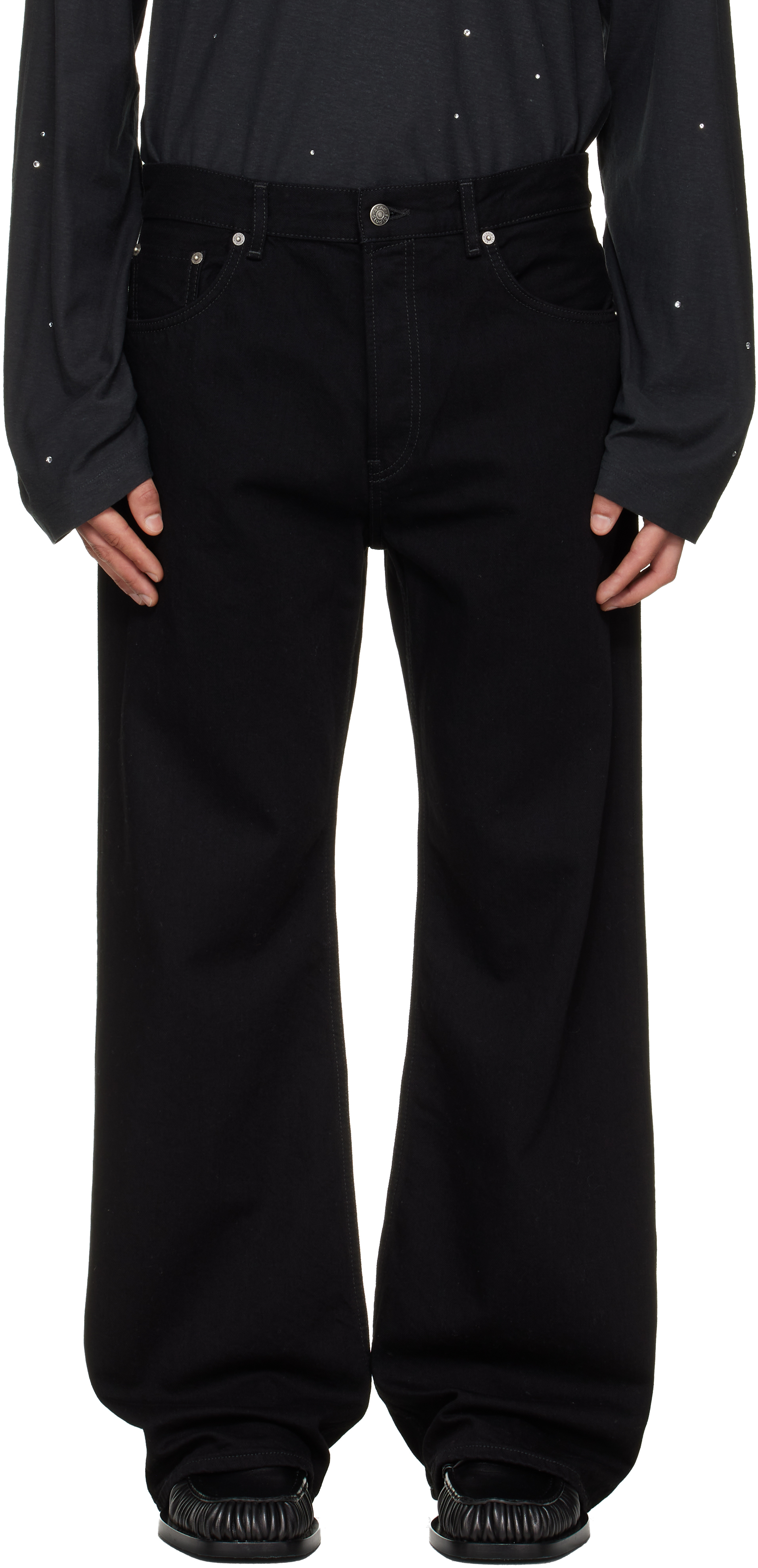 Acne Studios: Black Regular Fit 2021M Jeans | SSENSE