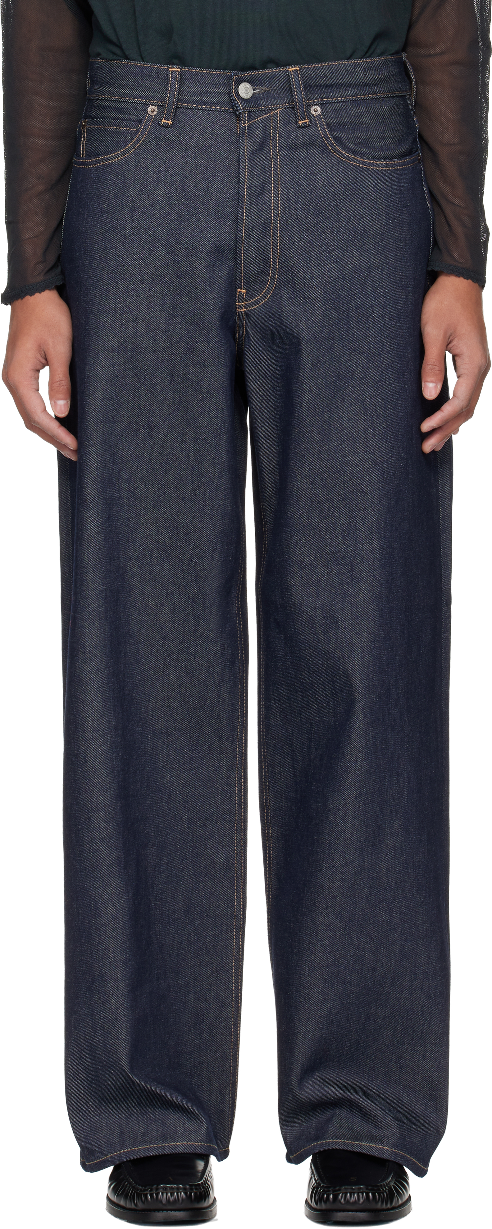 Acne Studios: インディゴ 1981 ルーズフィット ジーンズ | SSENSE 日本