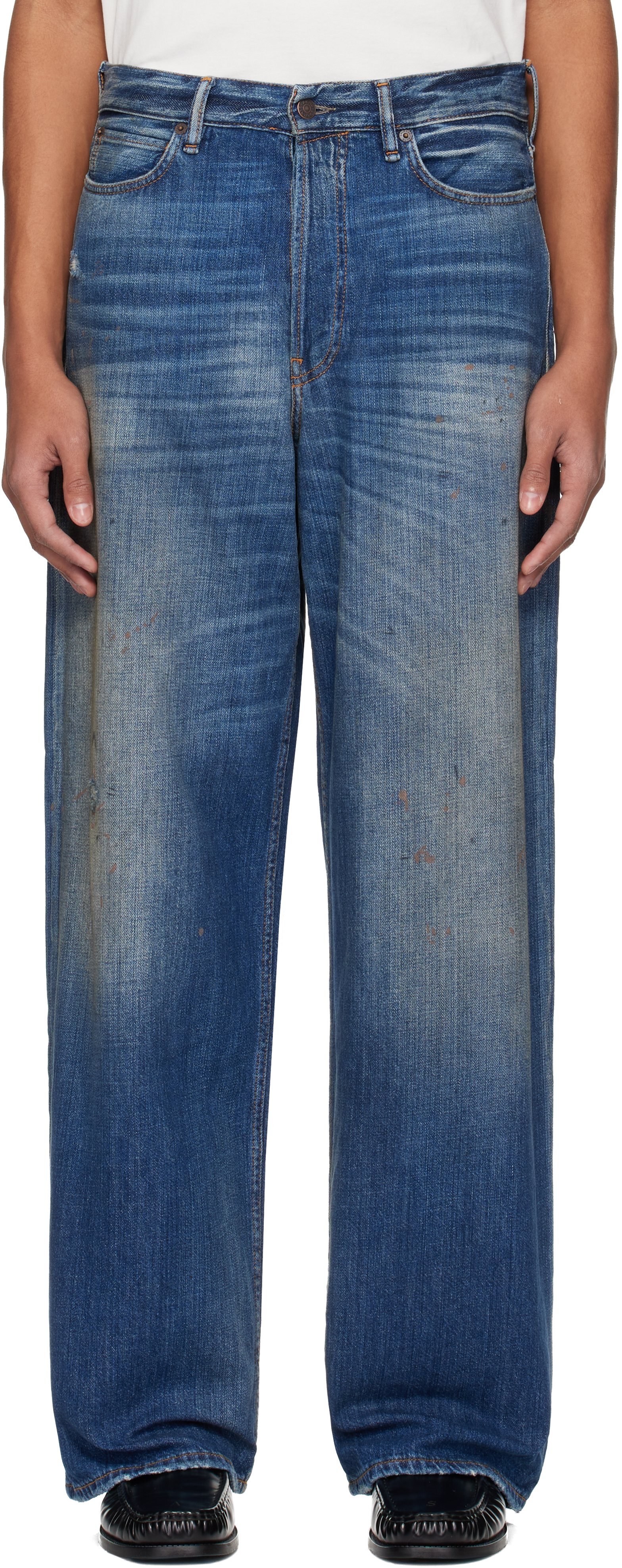 Acne Studios: ブルー 1981 ルーズフィット ジーンズ | SSENSE 日本