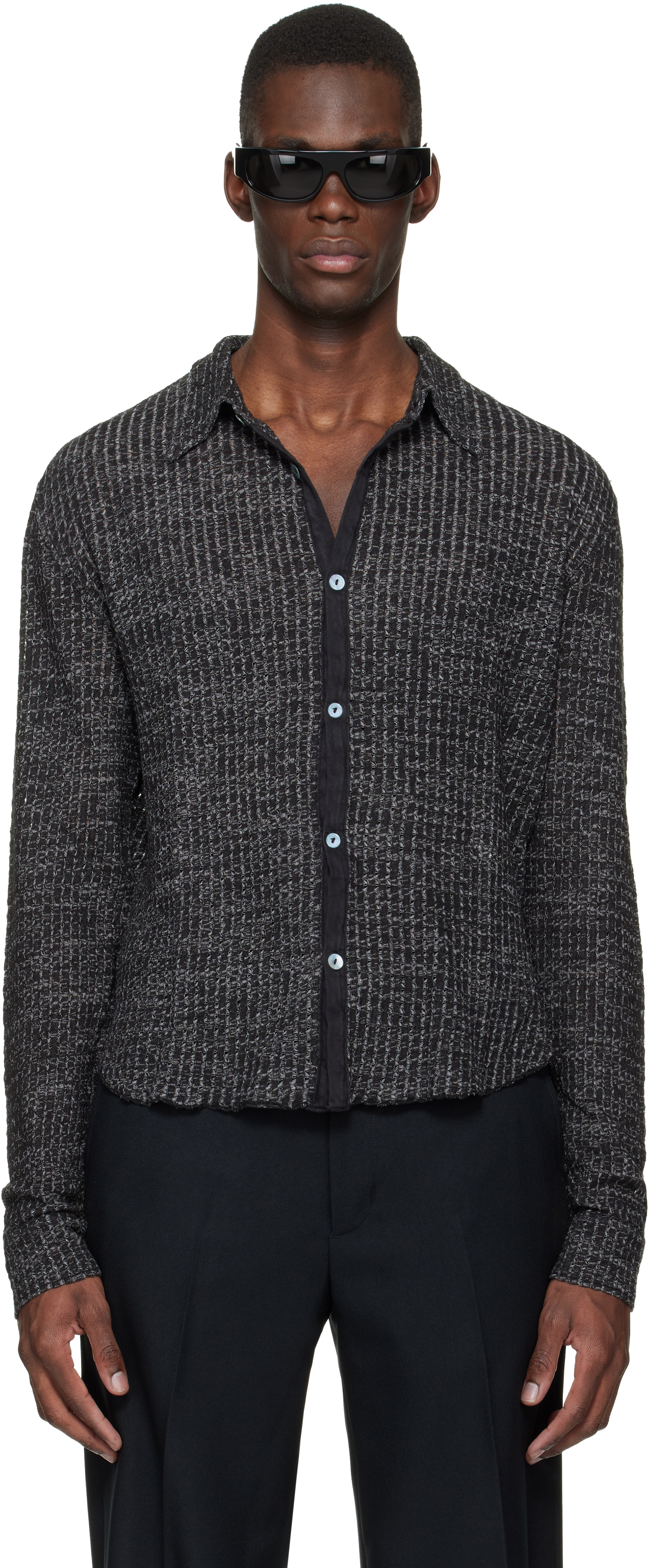 Black Knitted Shirt by Stockholm (Surfboard) Club on Sale