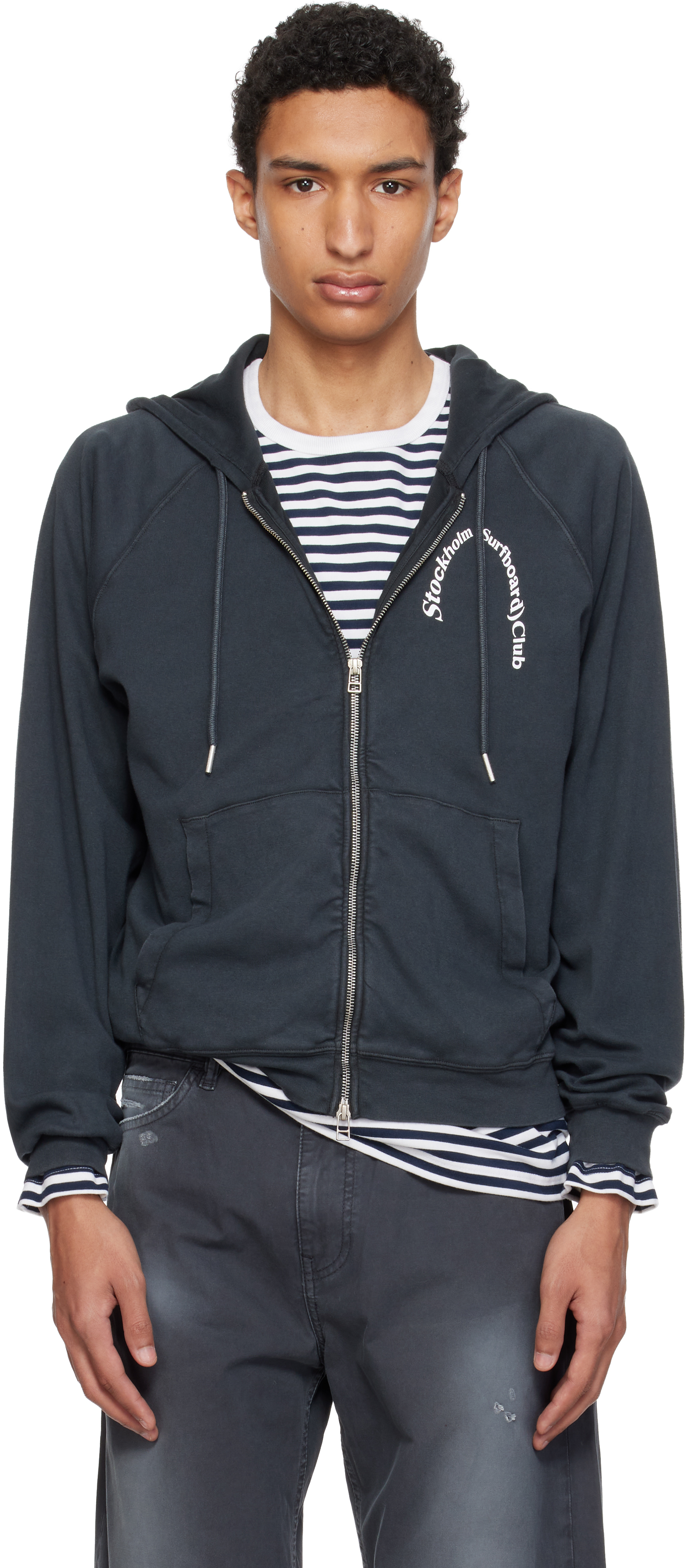 専用です！Stockholm (Surfboard) Club パーカー 黒 Stockholm Surfboard Club logo-print Hoodie | Black | FARFETCH