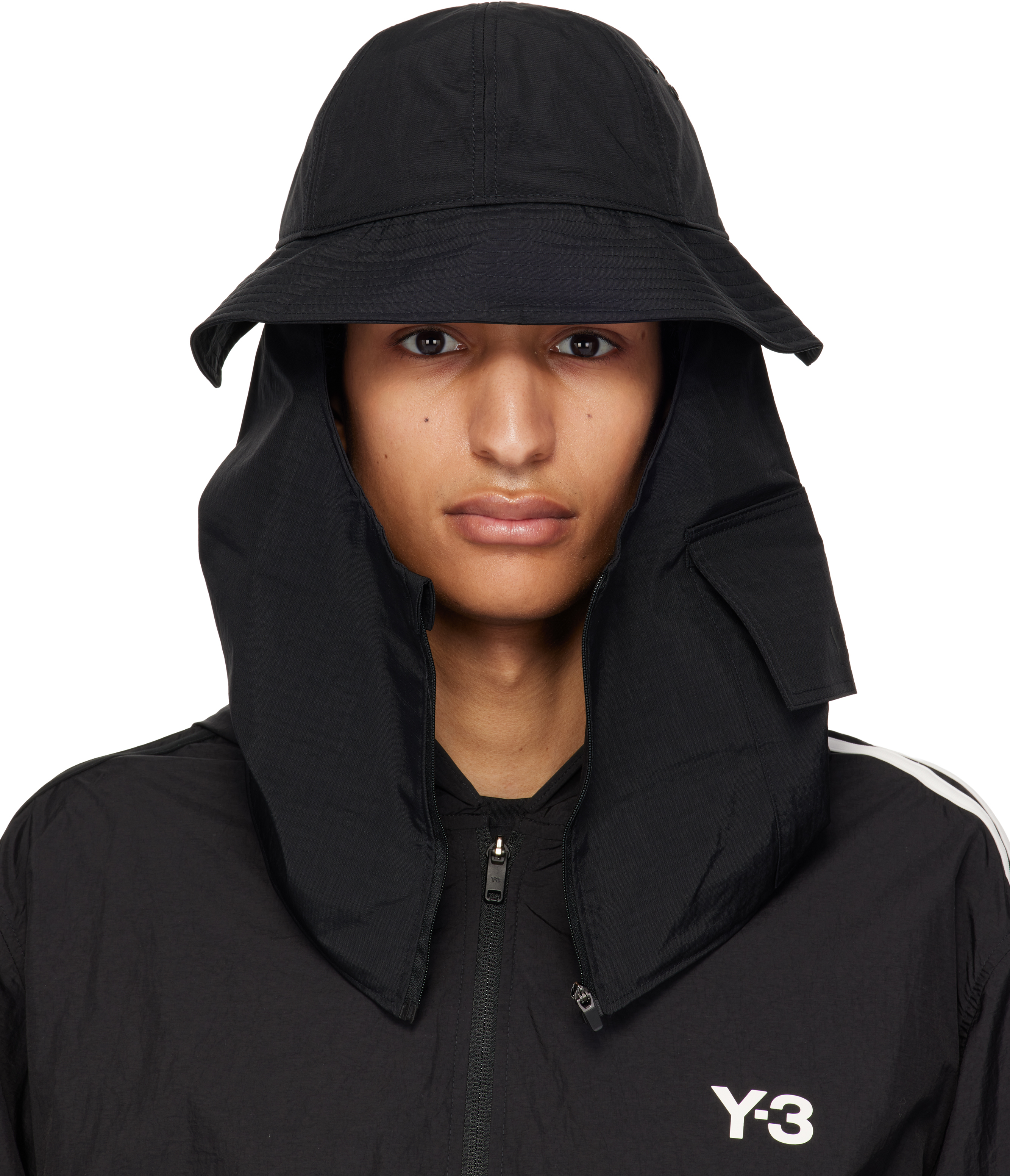 新品 Y-3 BUCKET HAT Black Util Bucket Hat by Y-3 on Sale