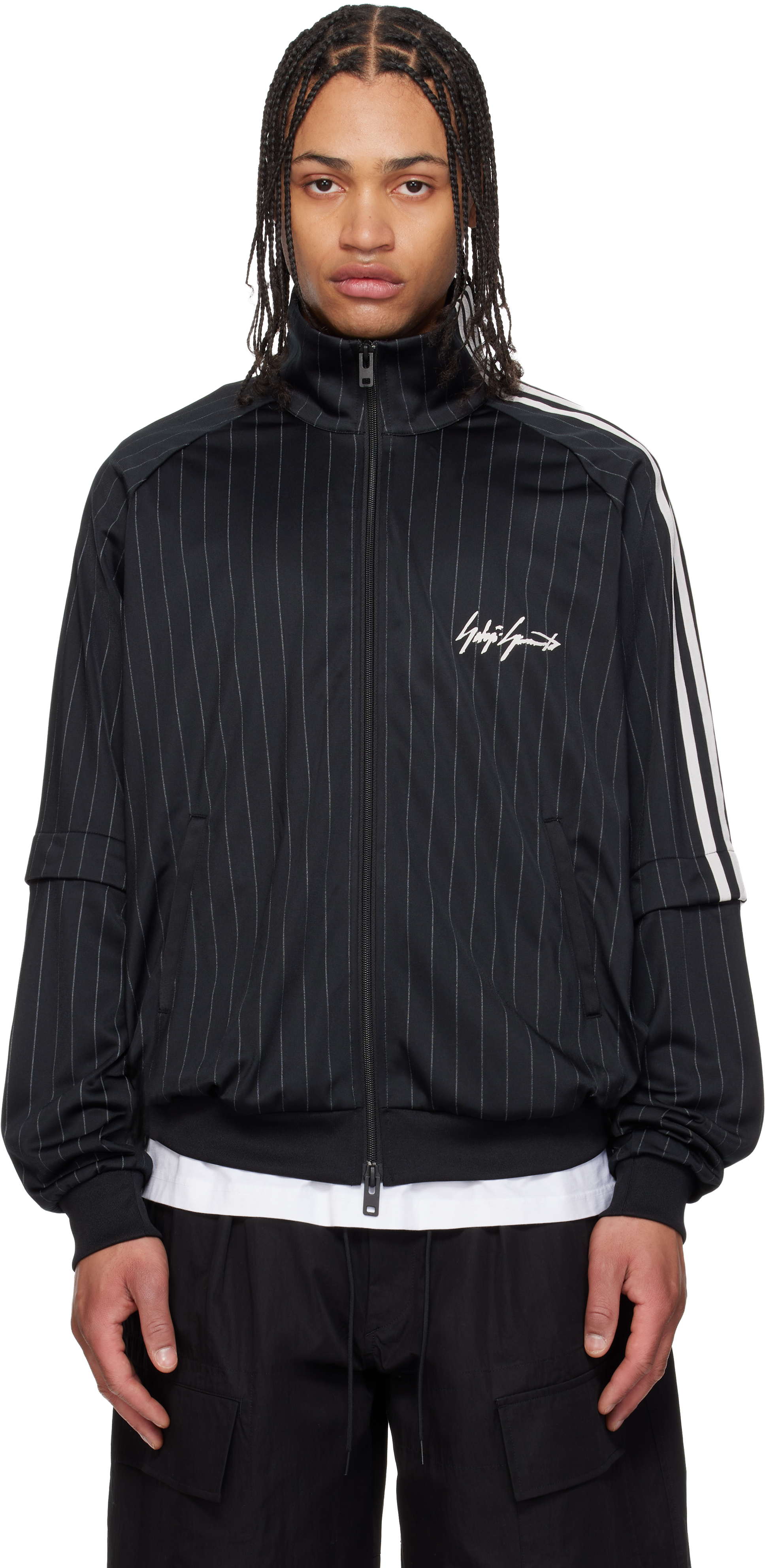 Y-3: Black Basketball Track Jacket | SSENSE