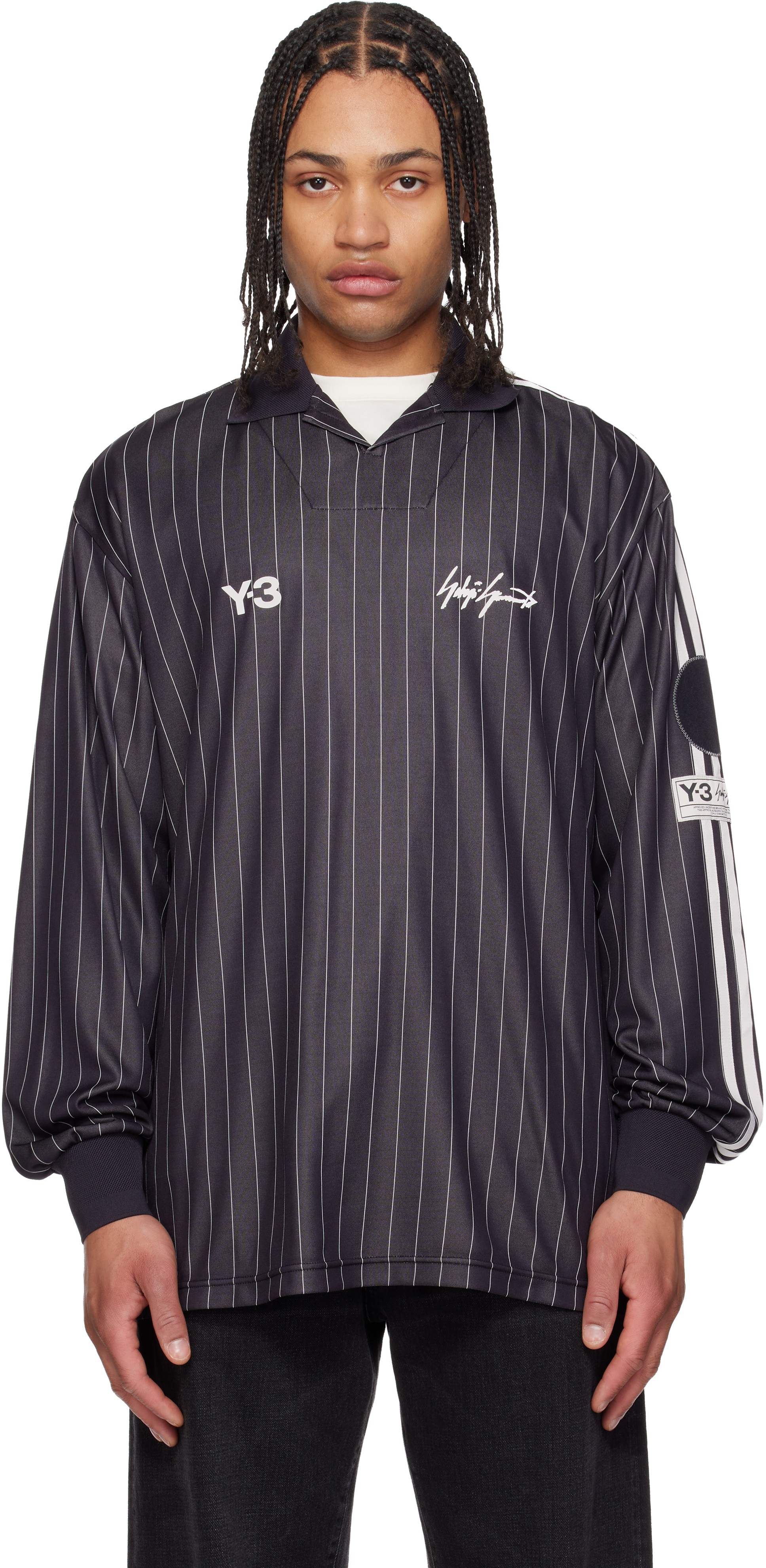 トップス THEREDTHREAD S logo jersey tops black THEREDTHREAD/ザレッドスレッド】S logo T-shirt
