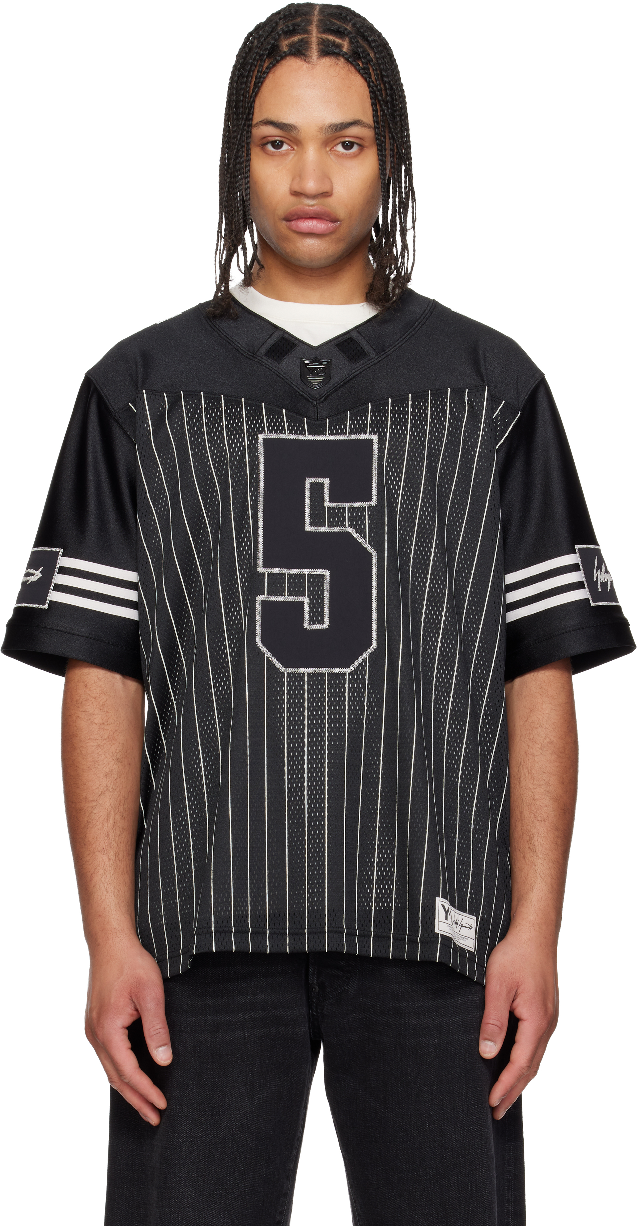 Black Garret Wilson Football Short Sleeve Jersey by Y-3 on Sale