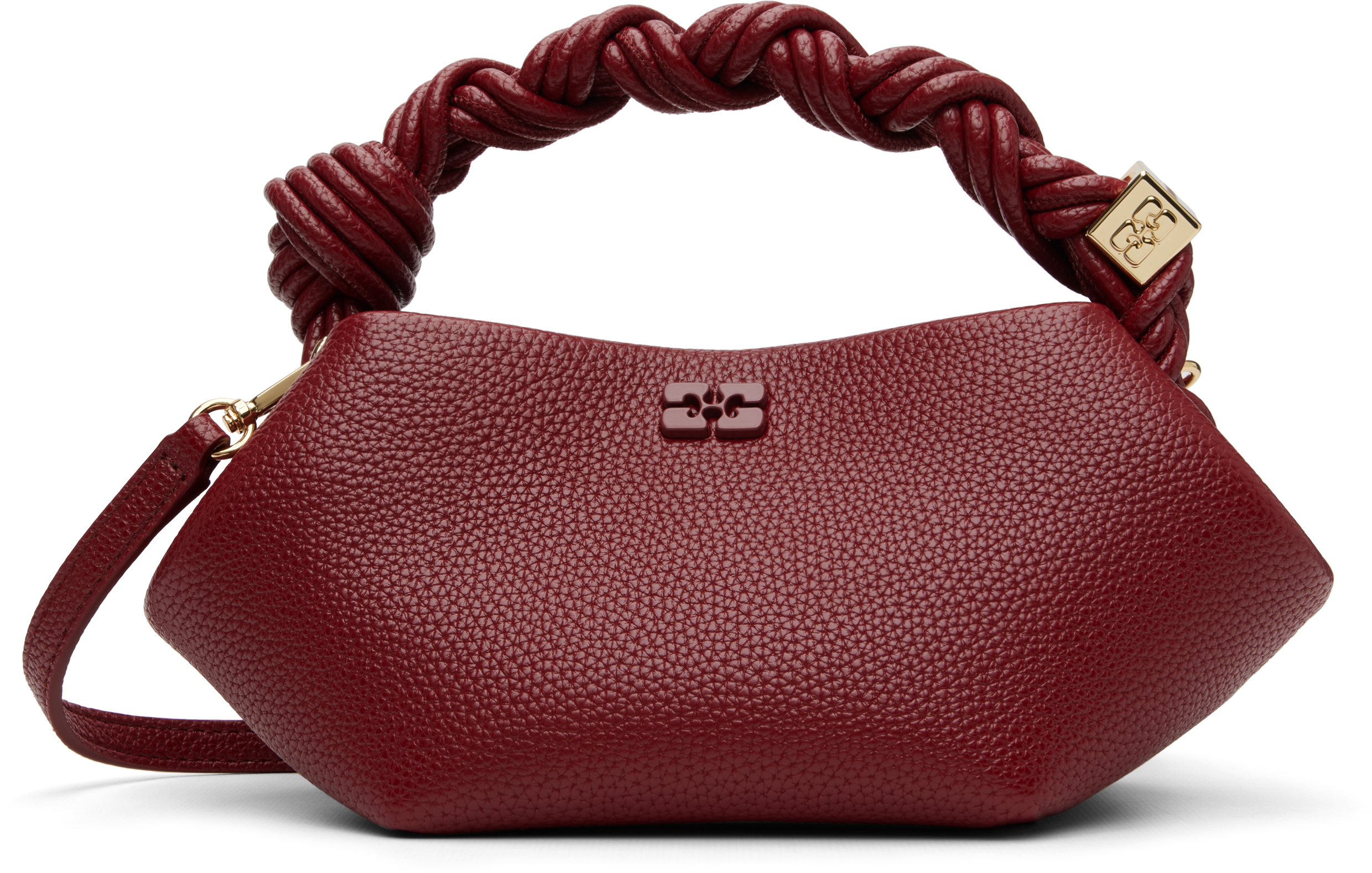 GANNI Red Grained Mini Bou Bag