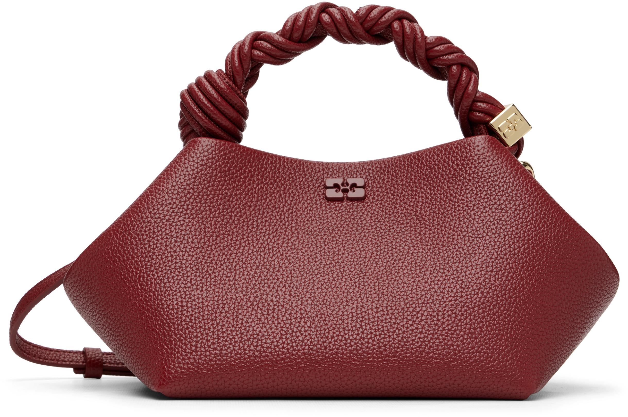 GANNI Red Grained Small Bou Bag