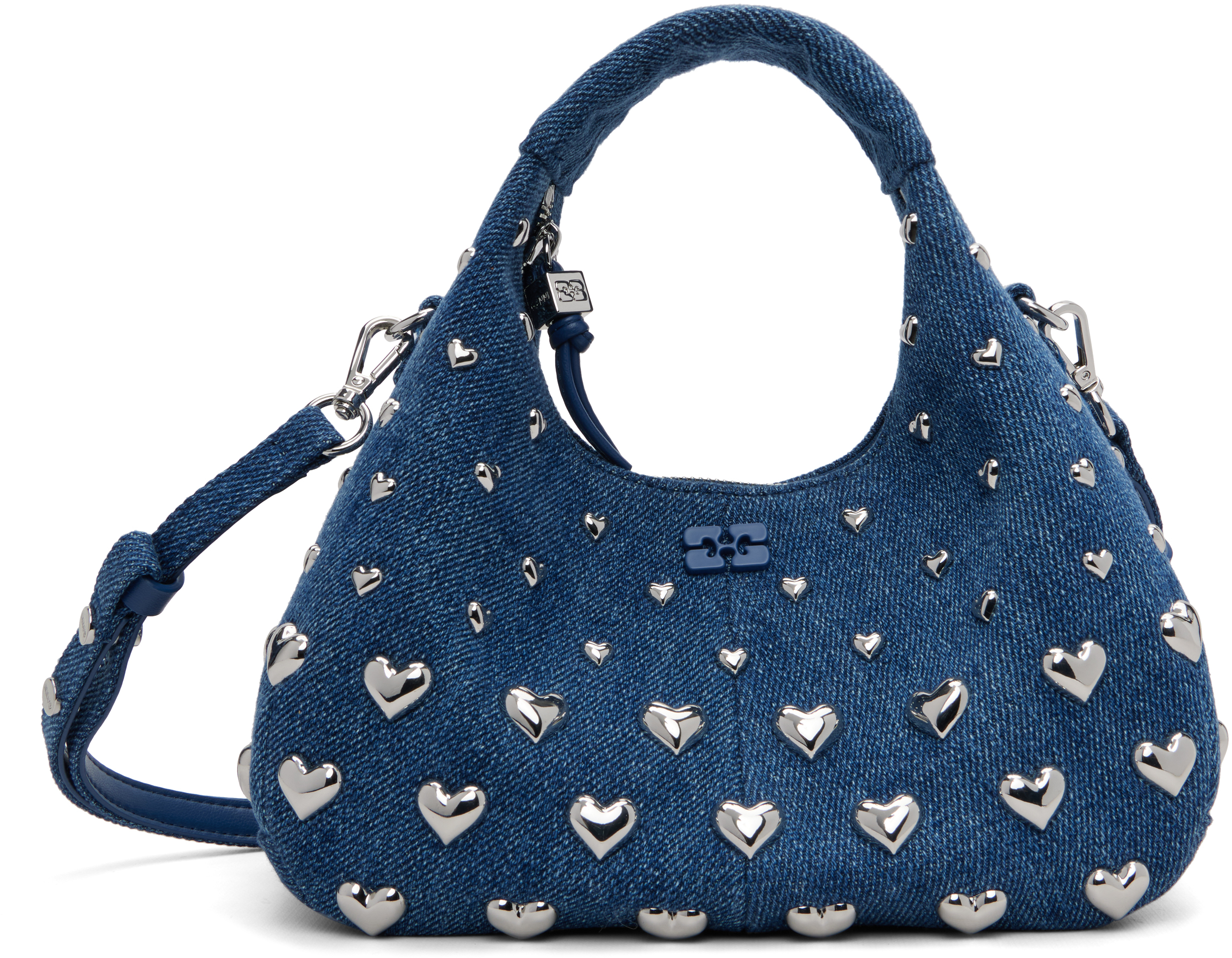 GANNI Blue Denim Stud Mini Bag