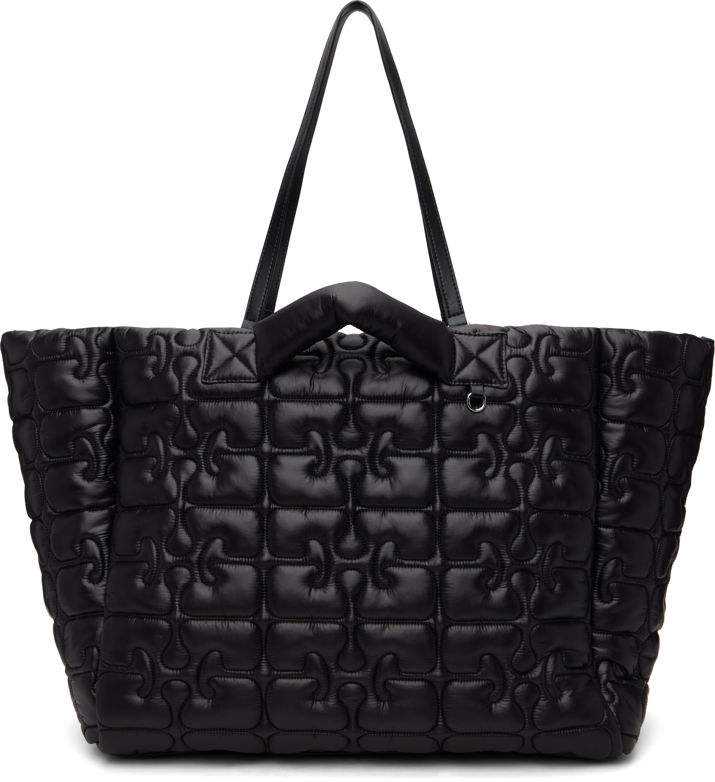 GANNI Black Quilted Re-Tech XXL Tote