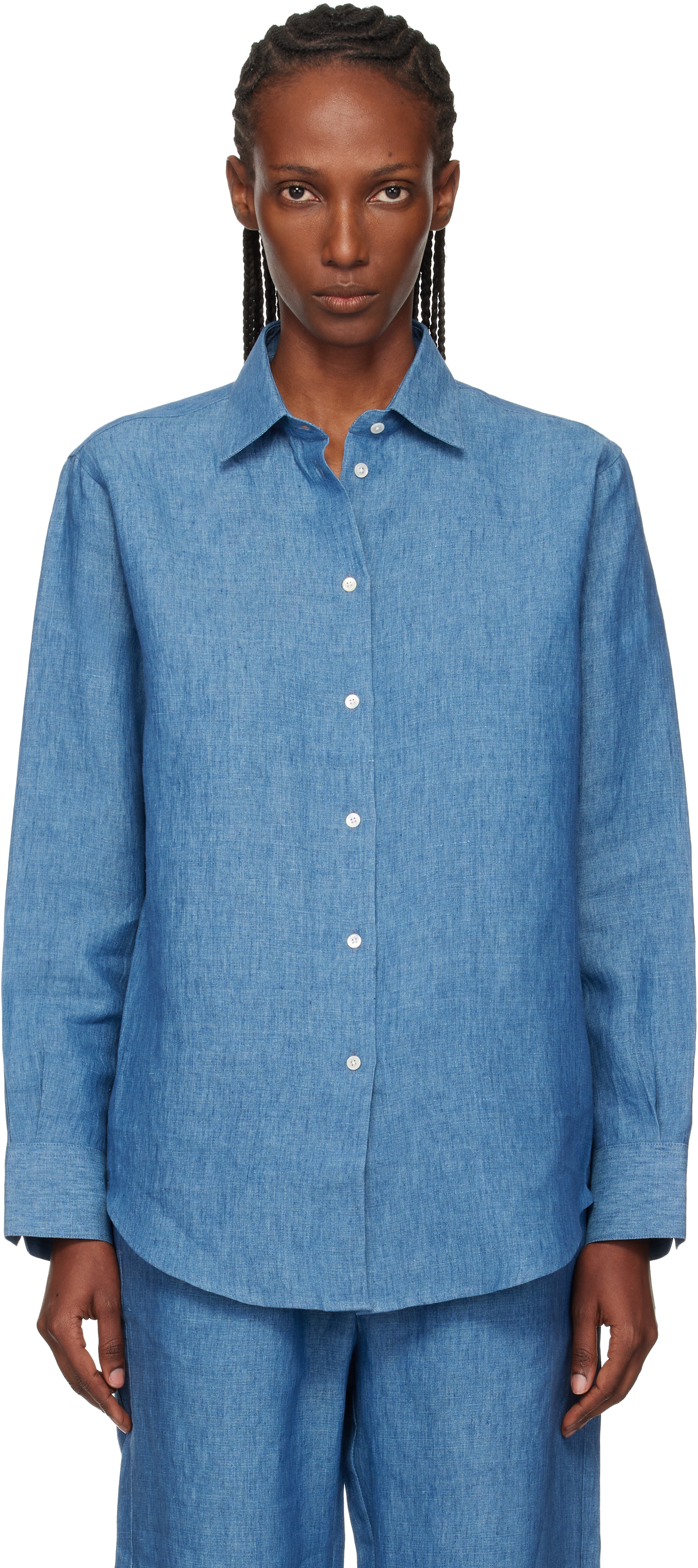 セオリー　CHAMBRAY VOILE CLASSIC SHIRT シアーシャツ Classic chambray shirt– Róhe