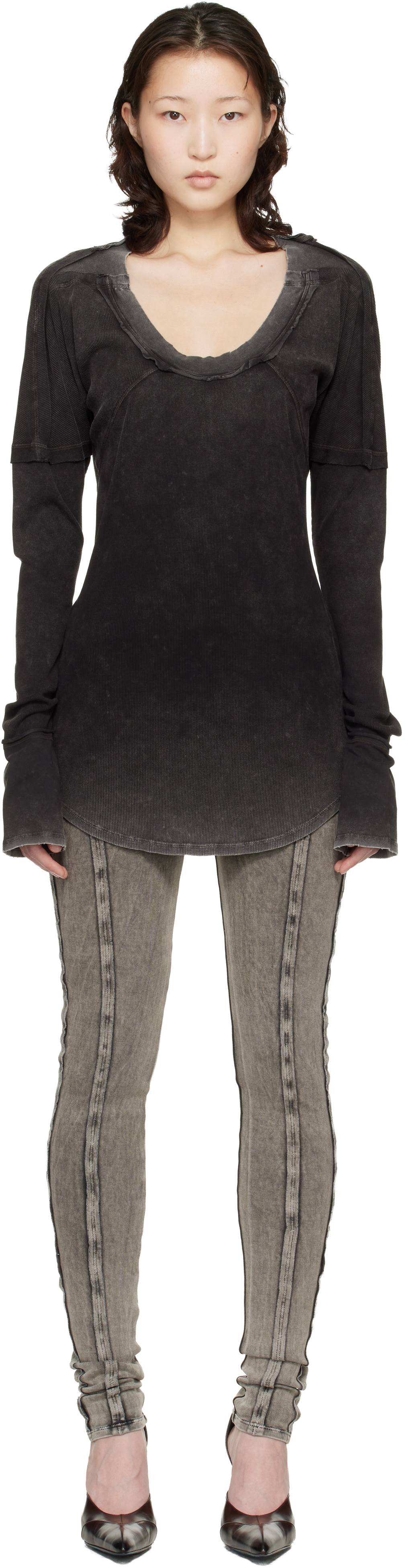 KNWLS Black Bellona Tunic Minidress