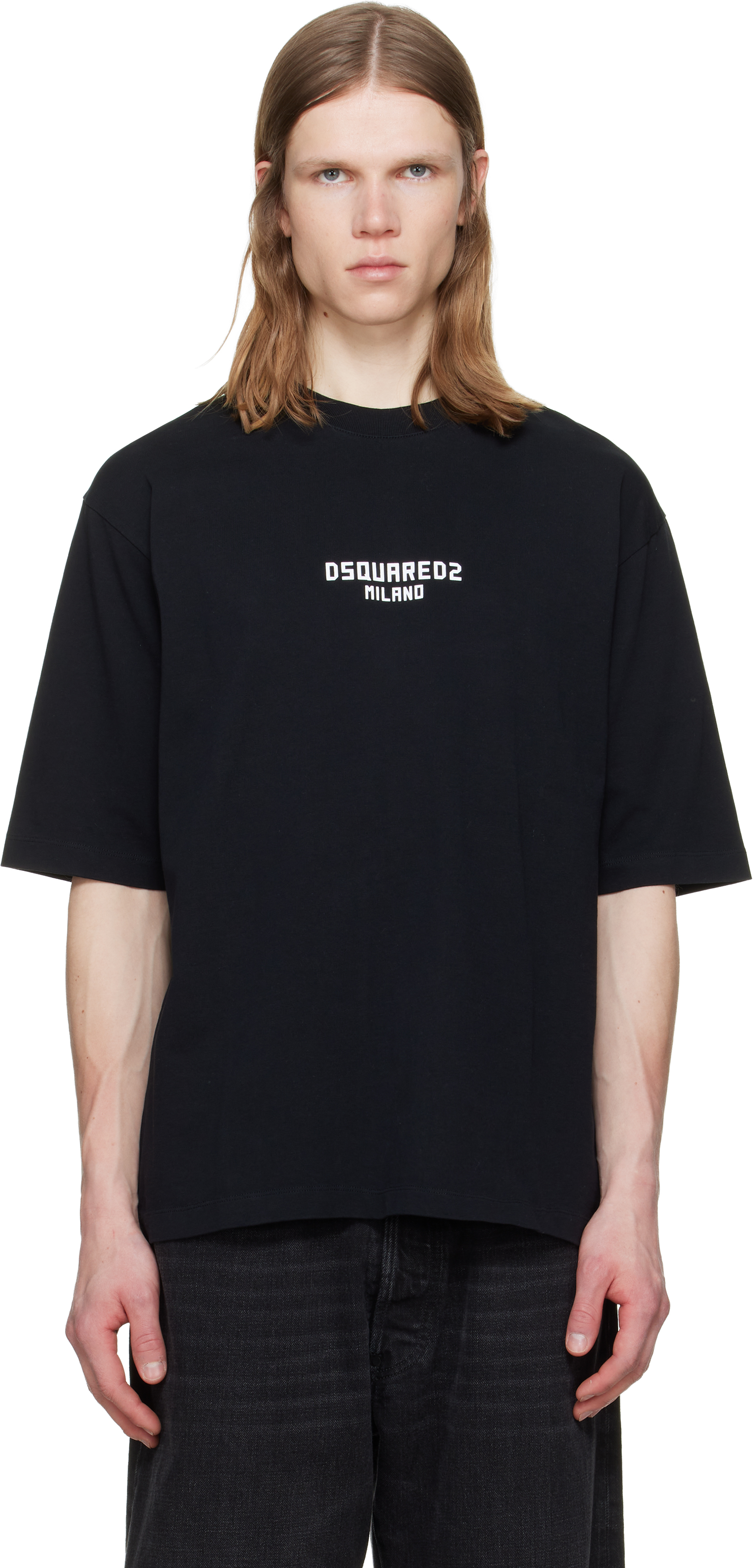 Black 'Dsquared2 Milano' Loose Fit T-shirt by Dsquared2 on Sale