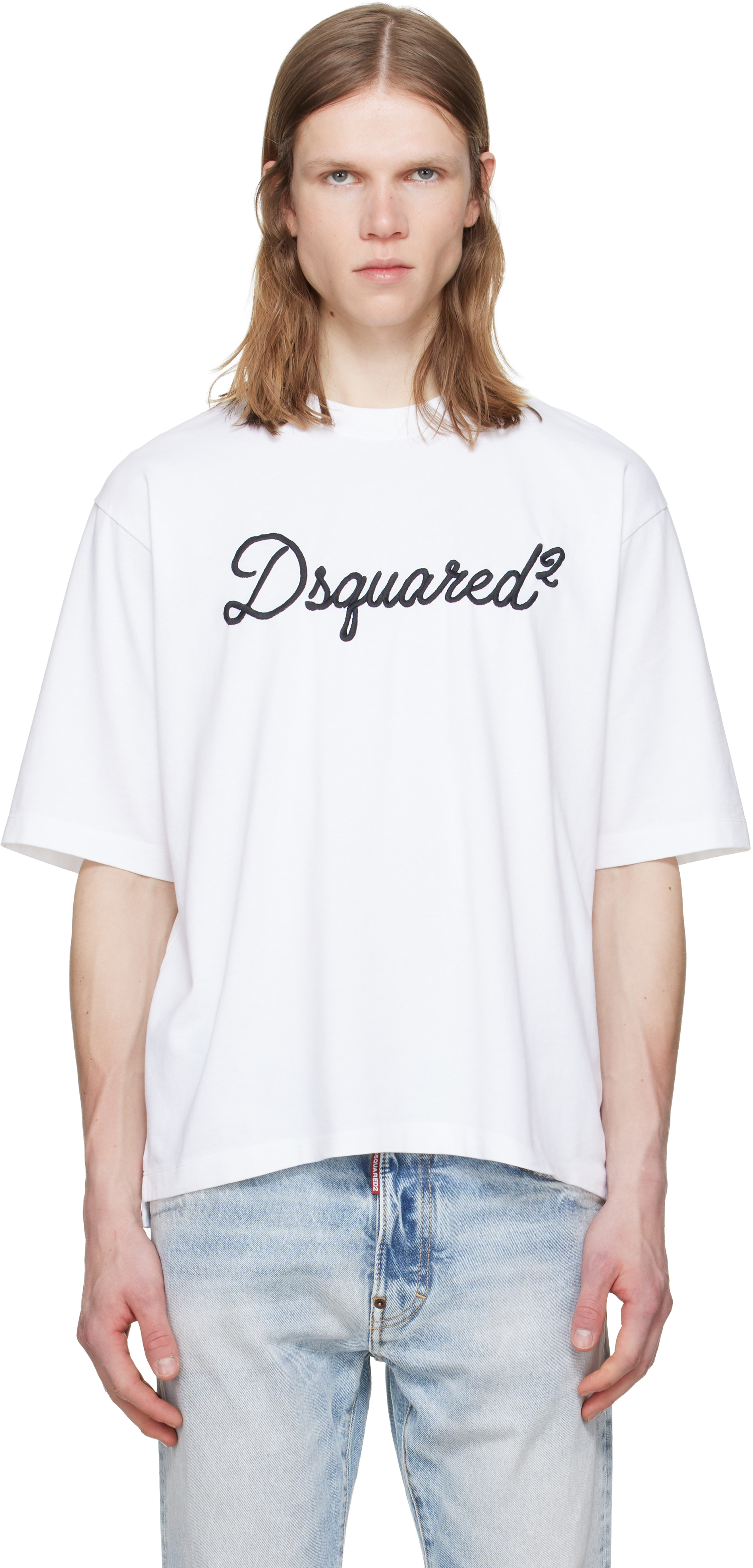 DSQUARED2 ホワイト Tシャツ 36M　定価21,000 DSQUARED2/ディースクエアード_Women通販 | Easy Fit T-Shirt Twin